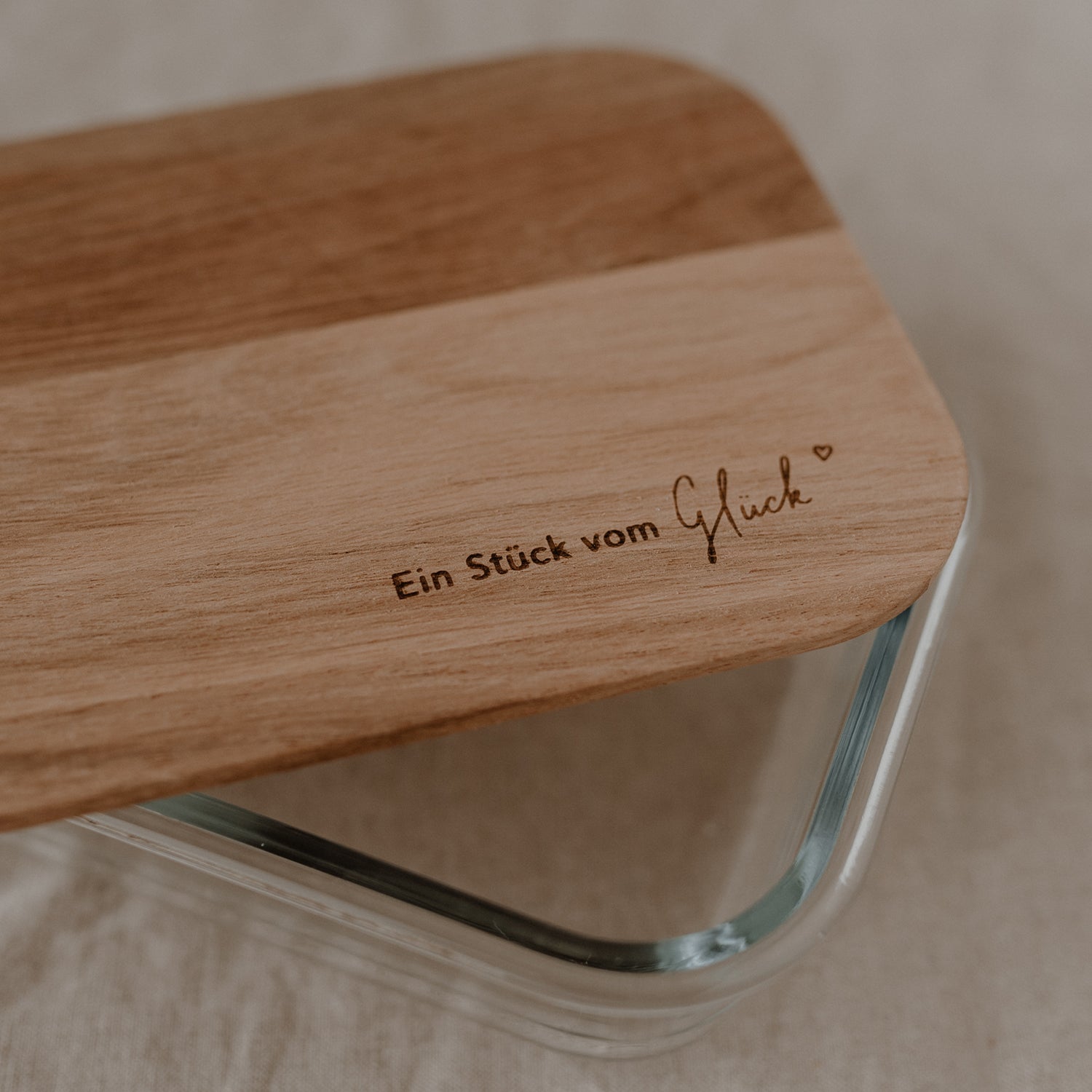 Vorratsdose "Ein Stück vom Glück" 12.5x17cm - Eulenschnitt