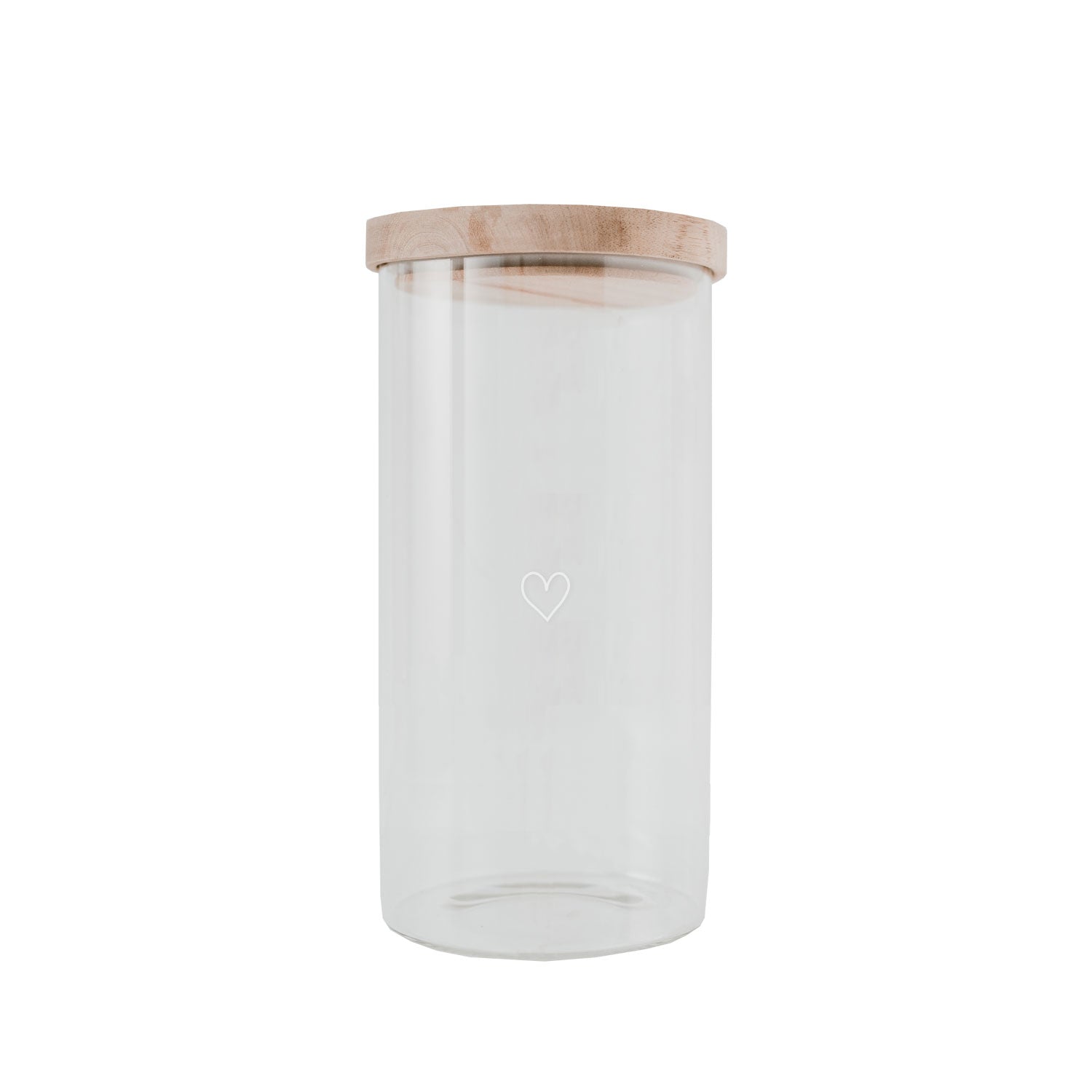 Vorratsglas Herz 19cm - Eulenschnitt