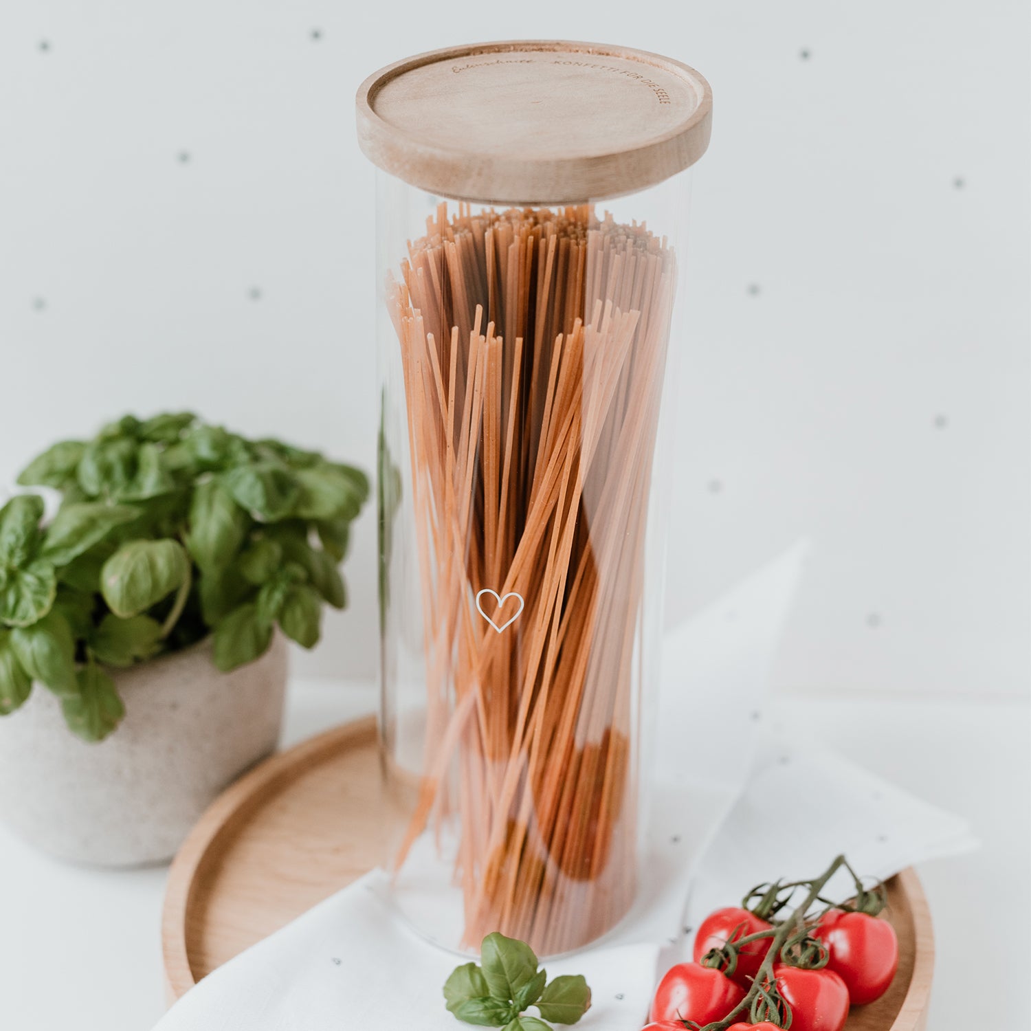 Vorratsglas Herz 31cm - Eulenschnitt