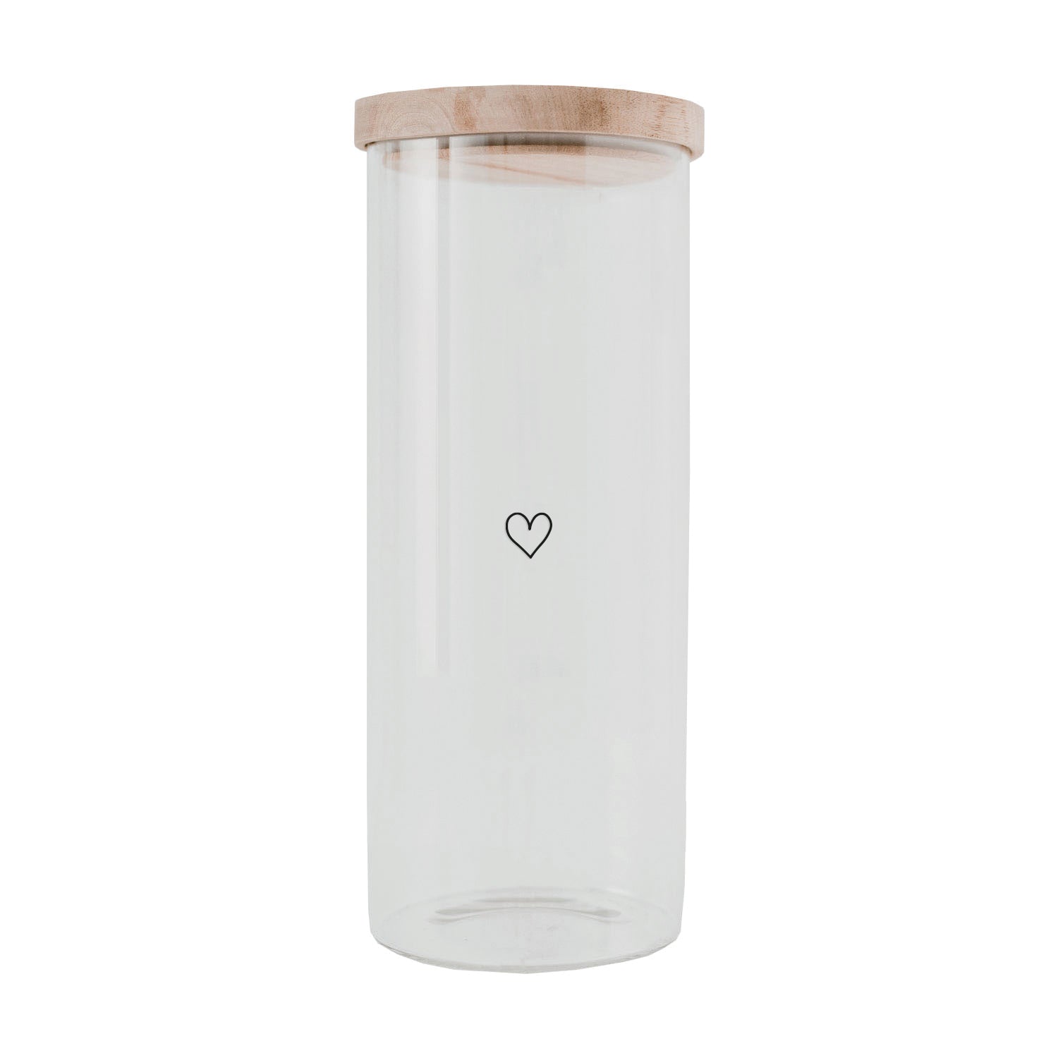 Vorratsglas Herz schwarz 25cm - Eulenschnitt