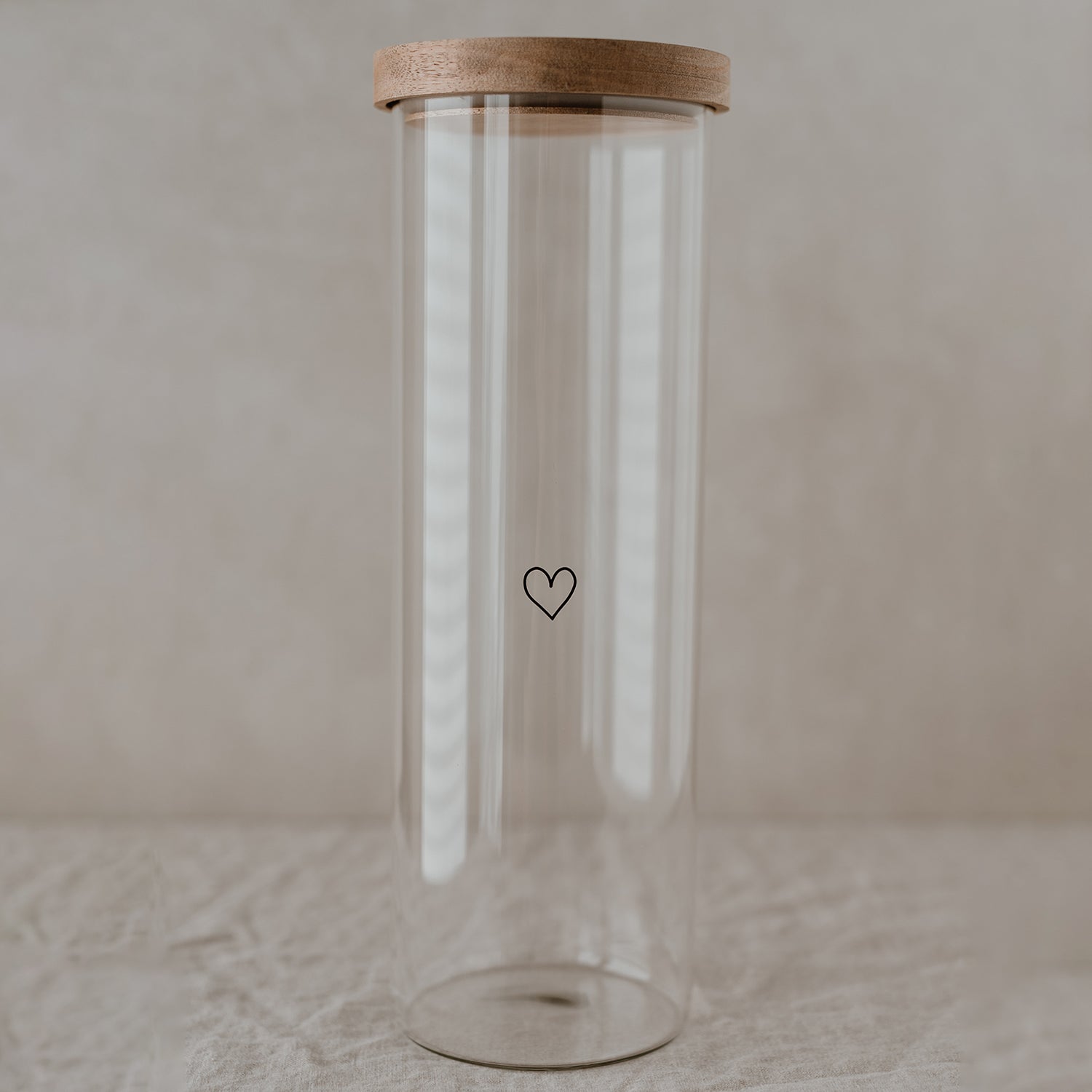 Vorratsglas Herz schwarz 31cm - Eulenschnitt