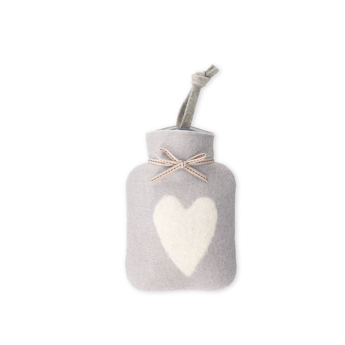 Mini heart hot water bottle 200ml cloud/white - dorothee lehnen