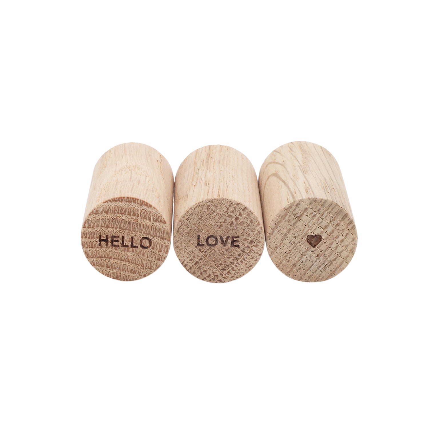 Wandhaken "Hello Love" 3er Set - Eulenschnitt
