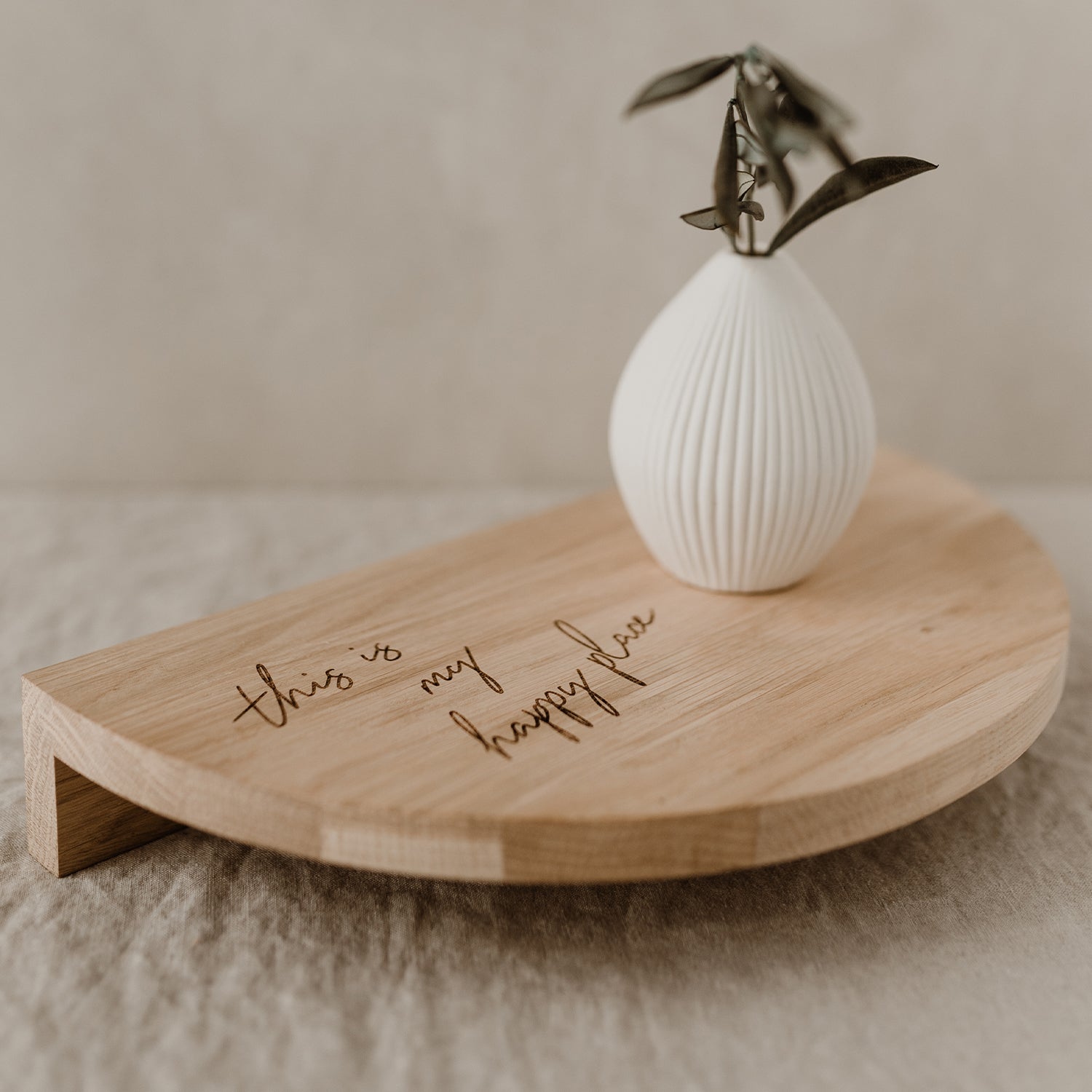 Wandregal "Happy Place" 32cm - Eulenschnitt
