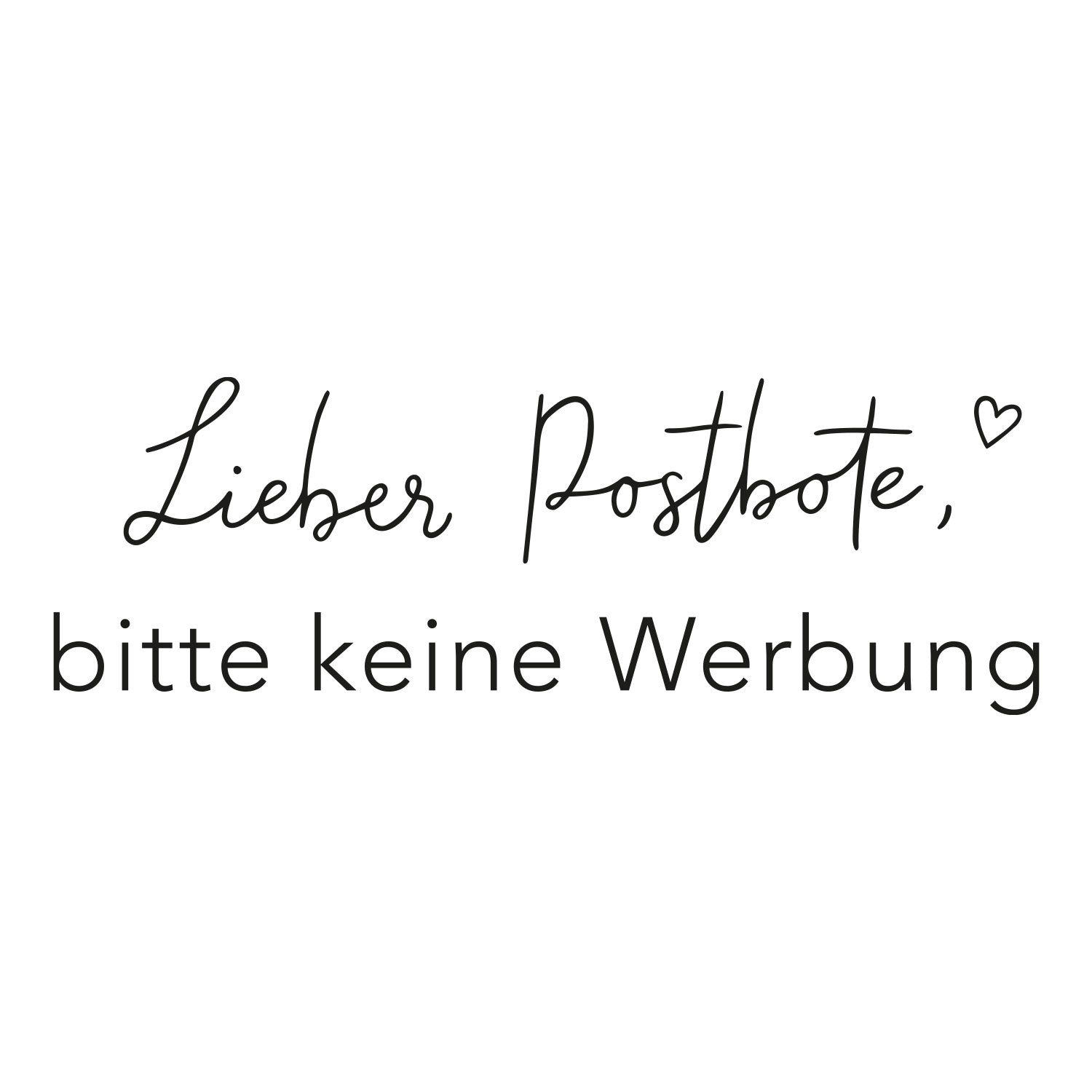 Wandsticker "Bitte keine Werbung" schwarz - Eulenschnitt