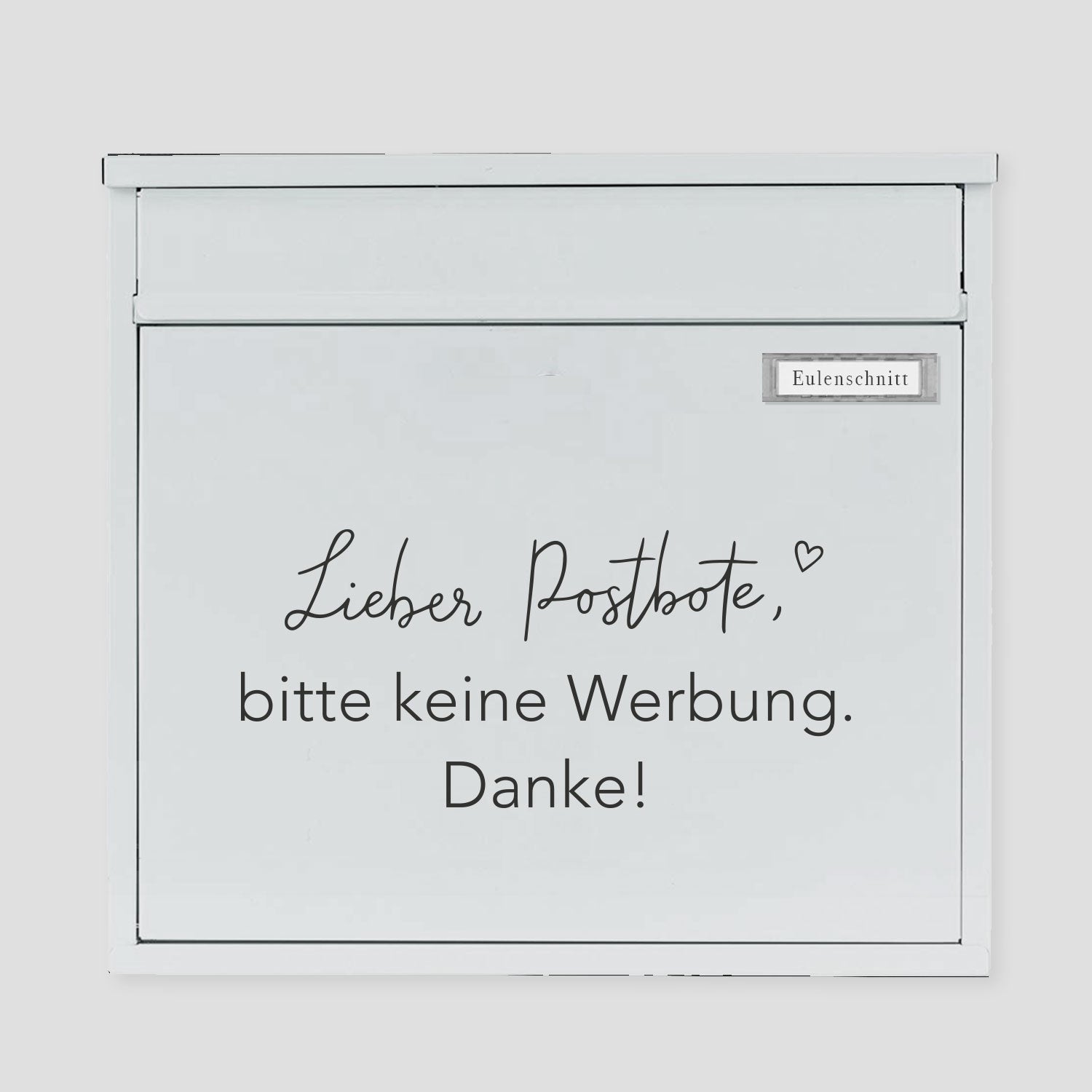Wandsticker "Bitte keine Werbung" schwarz - Eulenschnitt
