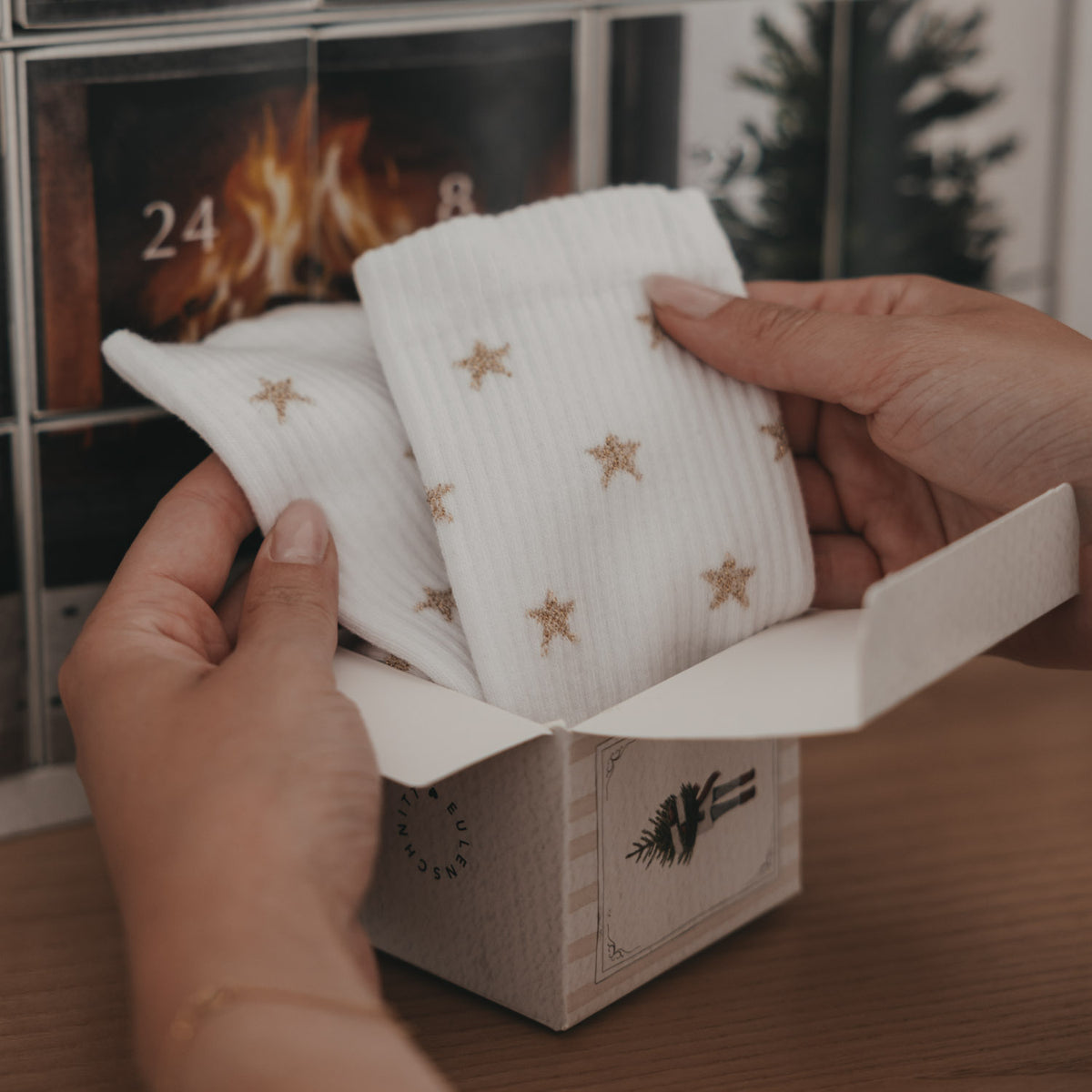 Adventskalender Socken 2026 - Eulenschnitt (Bild 8)
