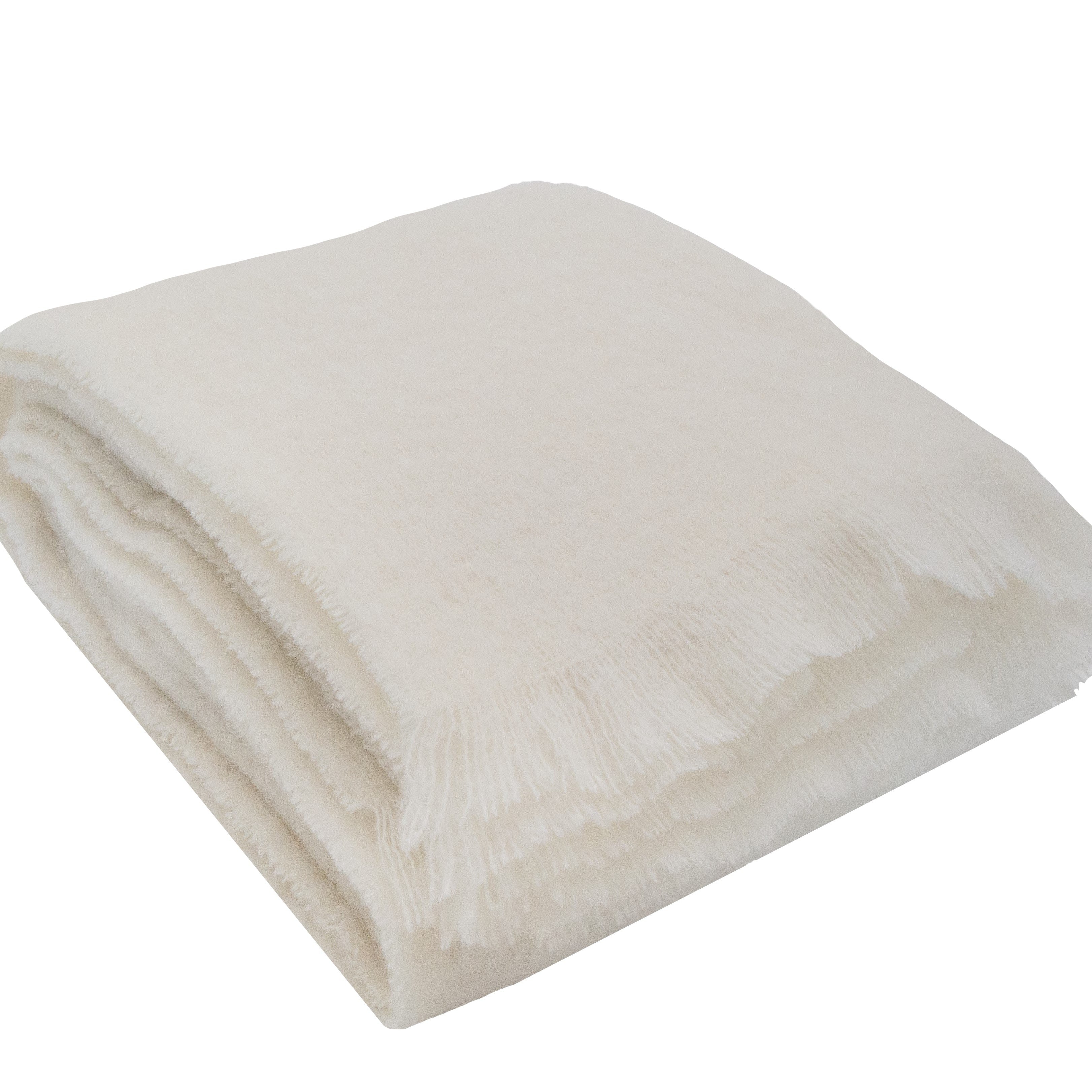 Alpaca Decke Simba creme 130x180cm - Farbliebe