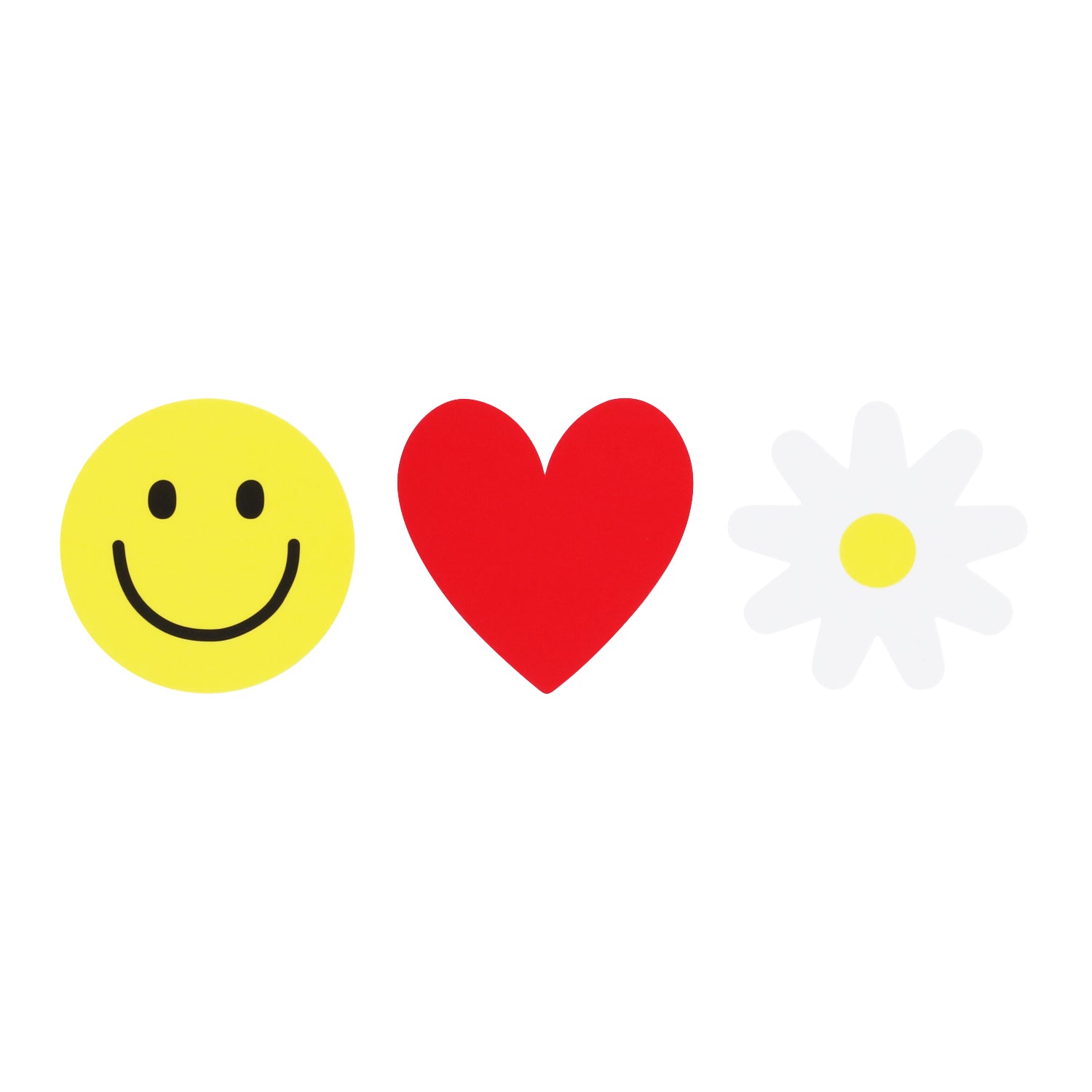 Aufkleber Smiley, Herz, Daisy - Eulenschnitt