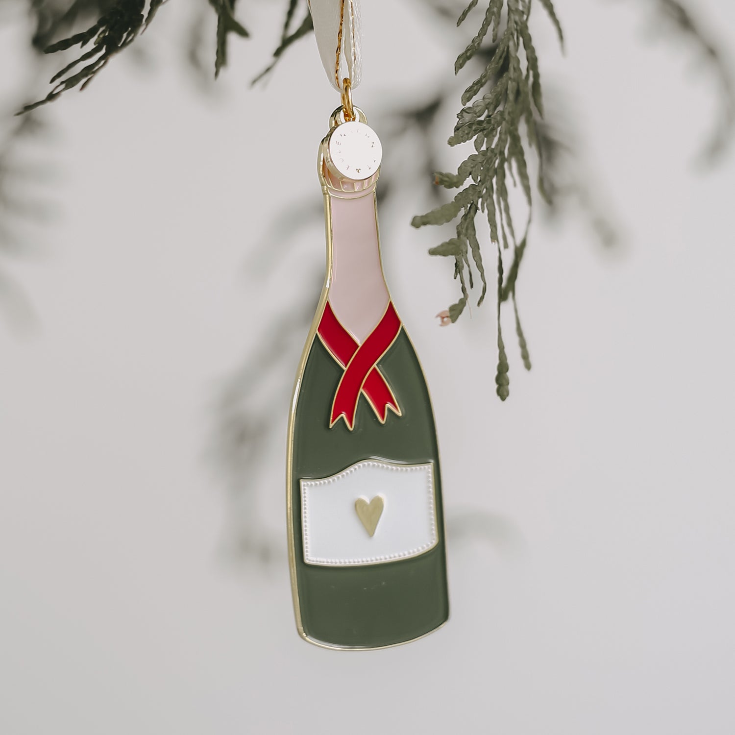 Baumschmuck Champagnerflasche - Eulenschnitt