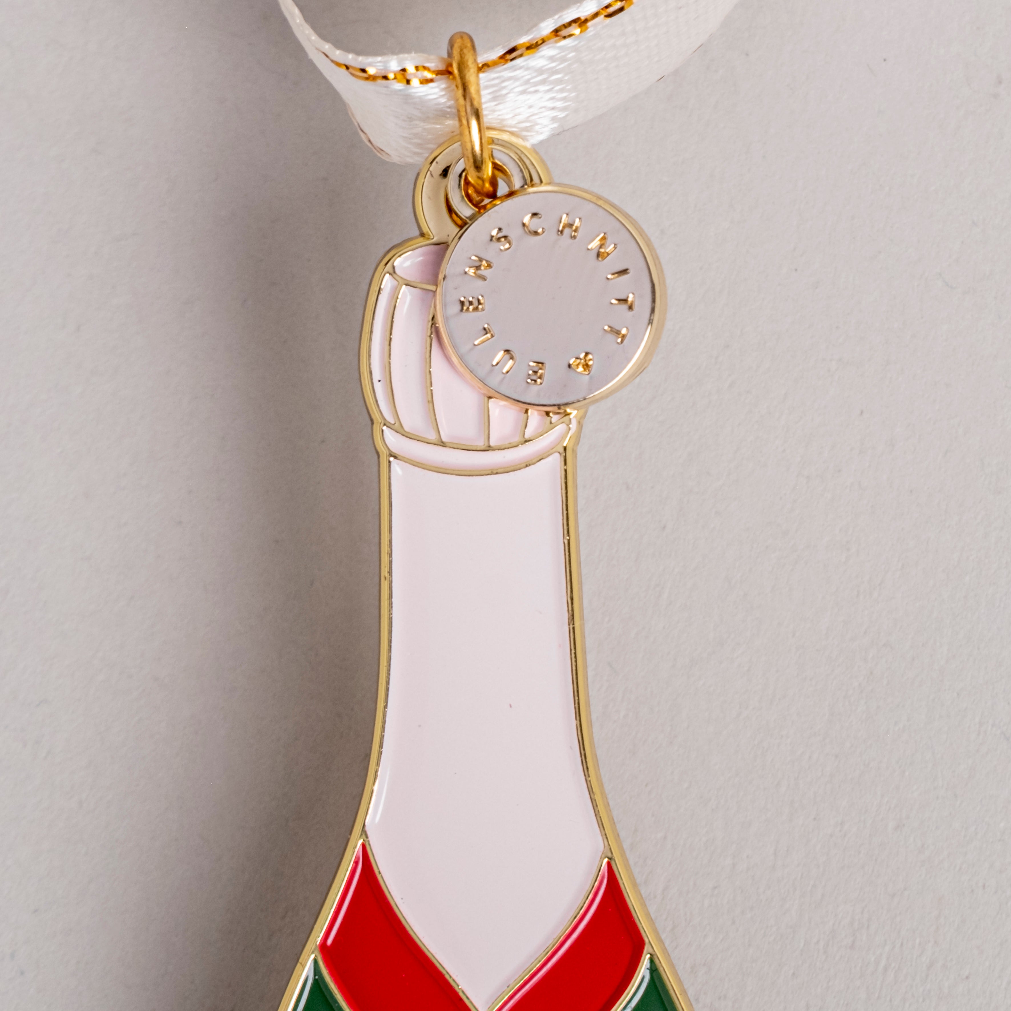 Baumschmuck Champagnerflasche - Eulenschnitt