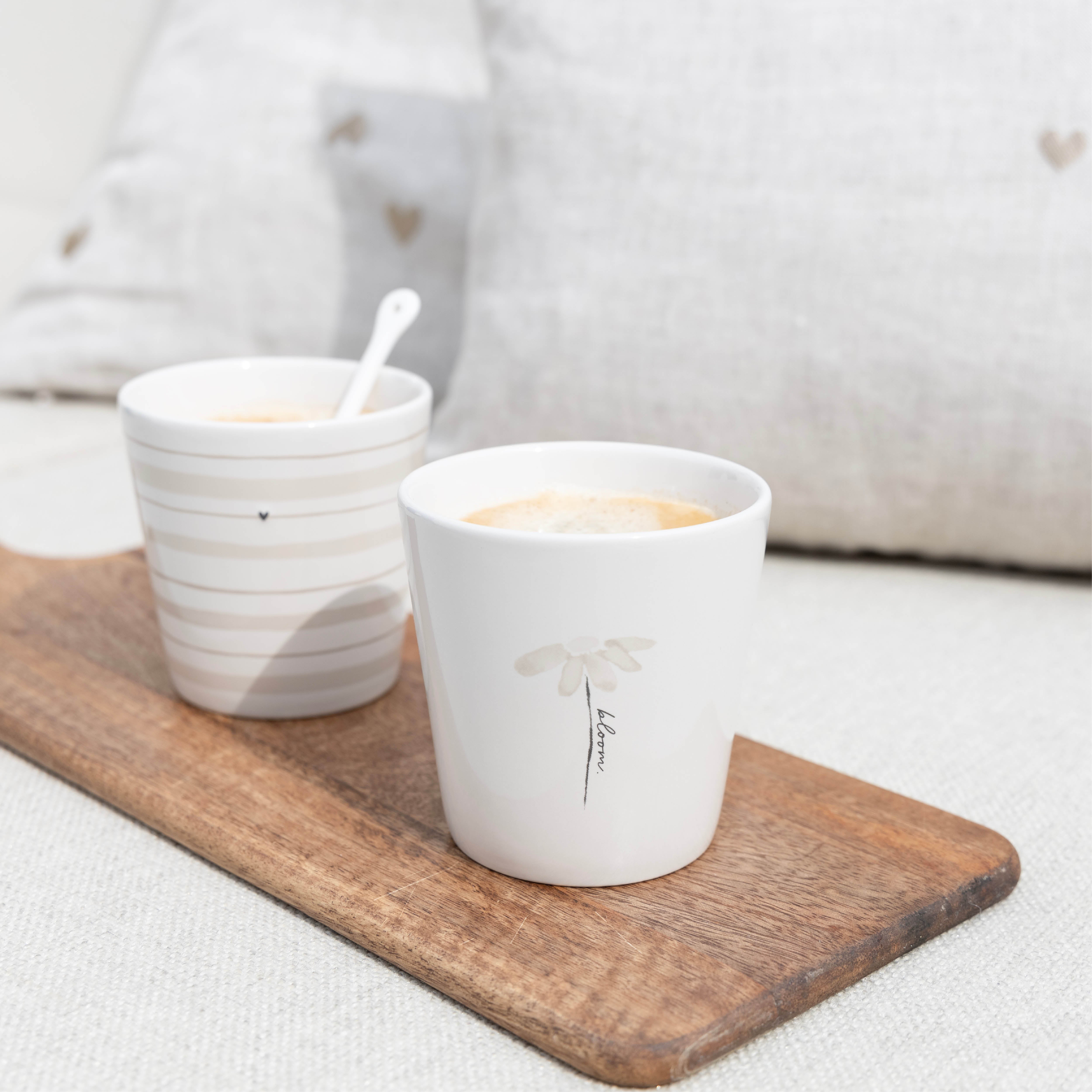 Mug "stripes" natural - Bastion Collections