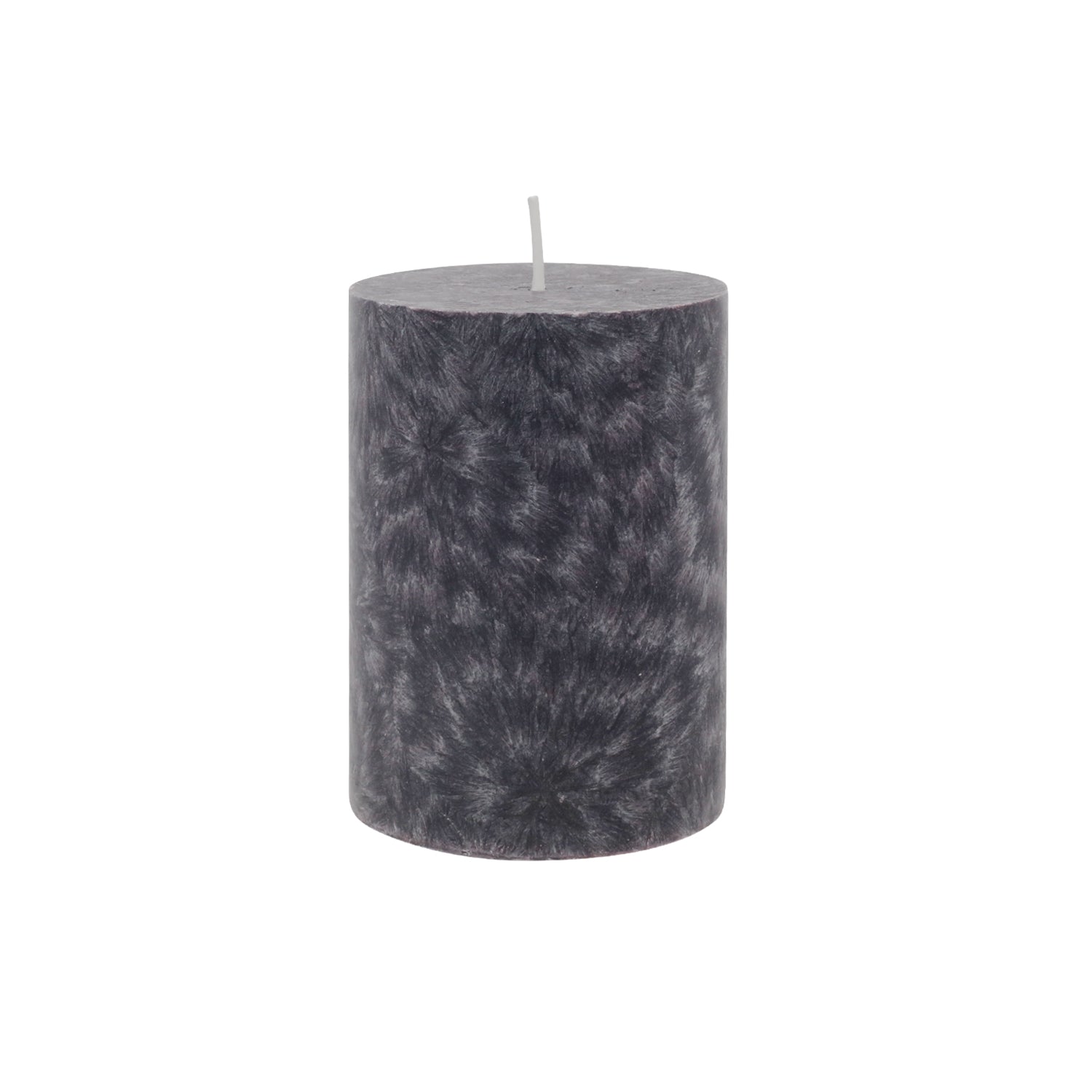 Blockkerze Olive 10x7cm schwarz-violett - Eulenschnitt