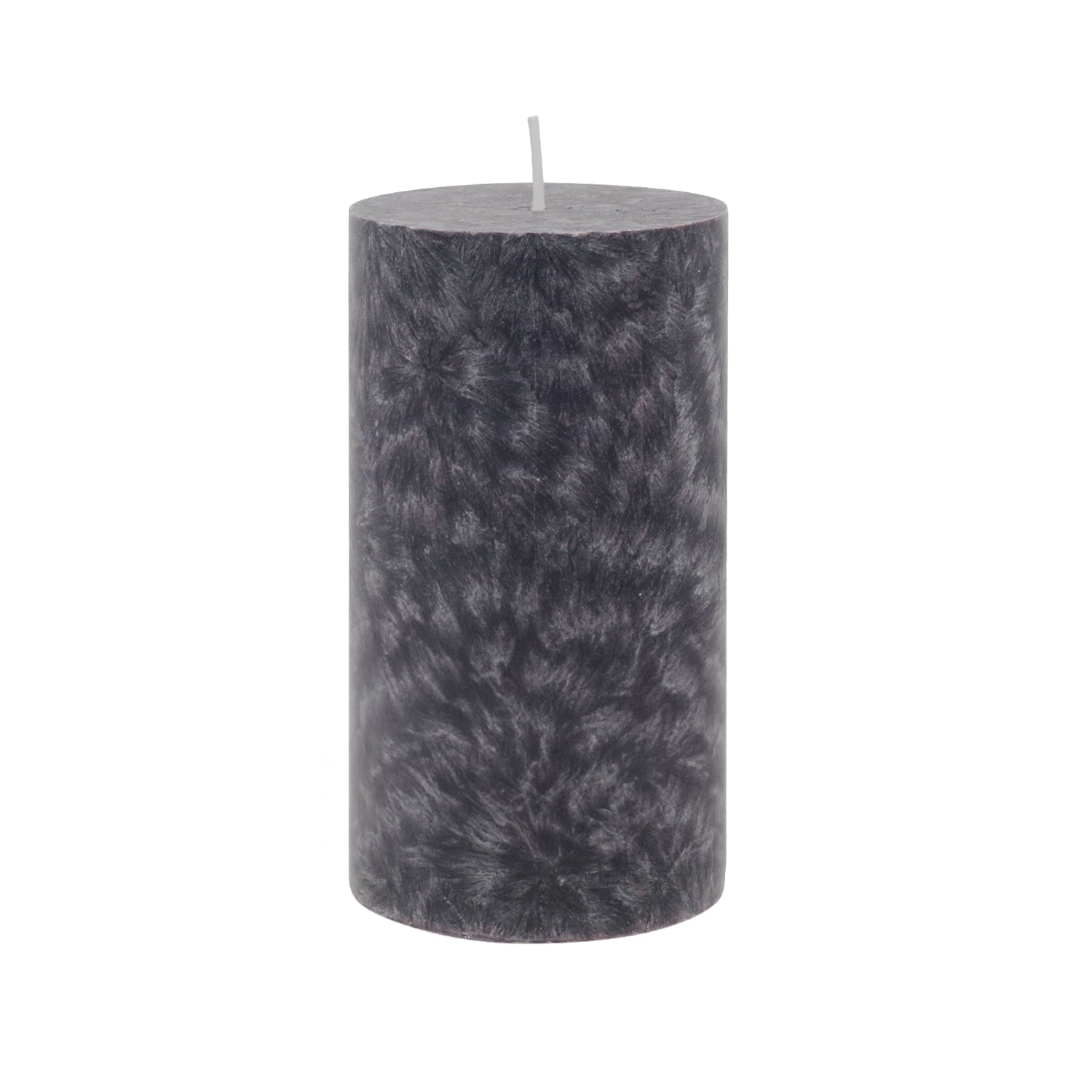 Blockkerze Olive 15x7cm schwarz-violett - Eulenschnitt (Bild 2)
