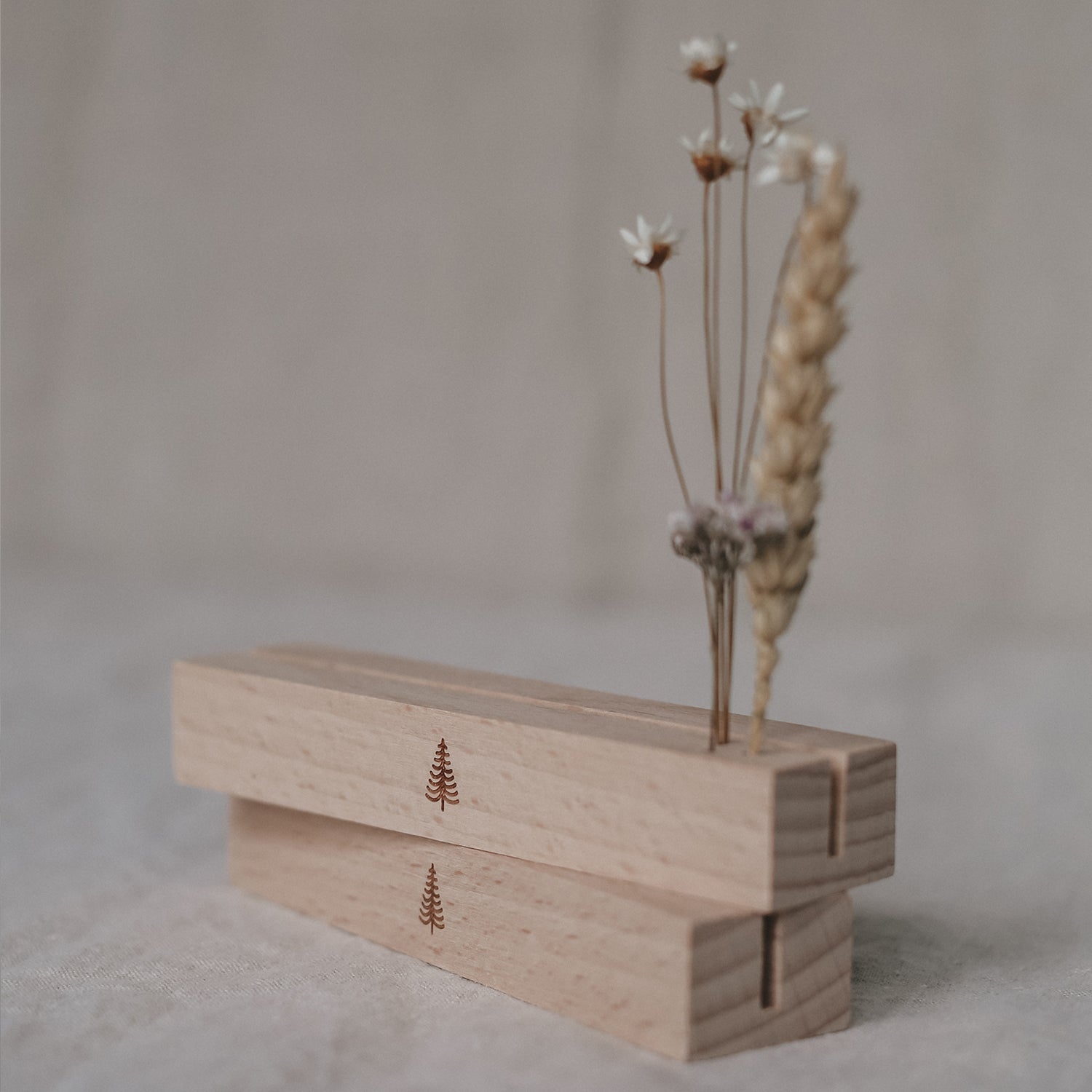 Blumen– & Kartenständer Tanne 2er Set - Eulenschnitt