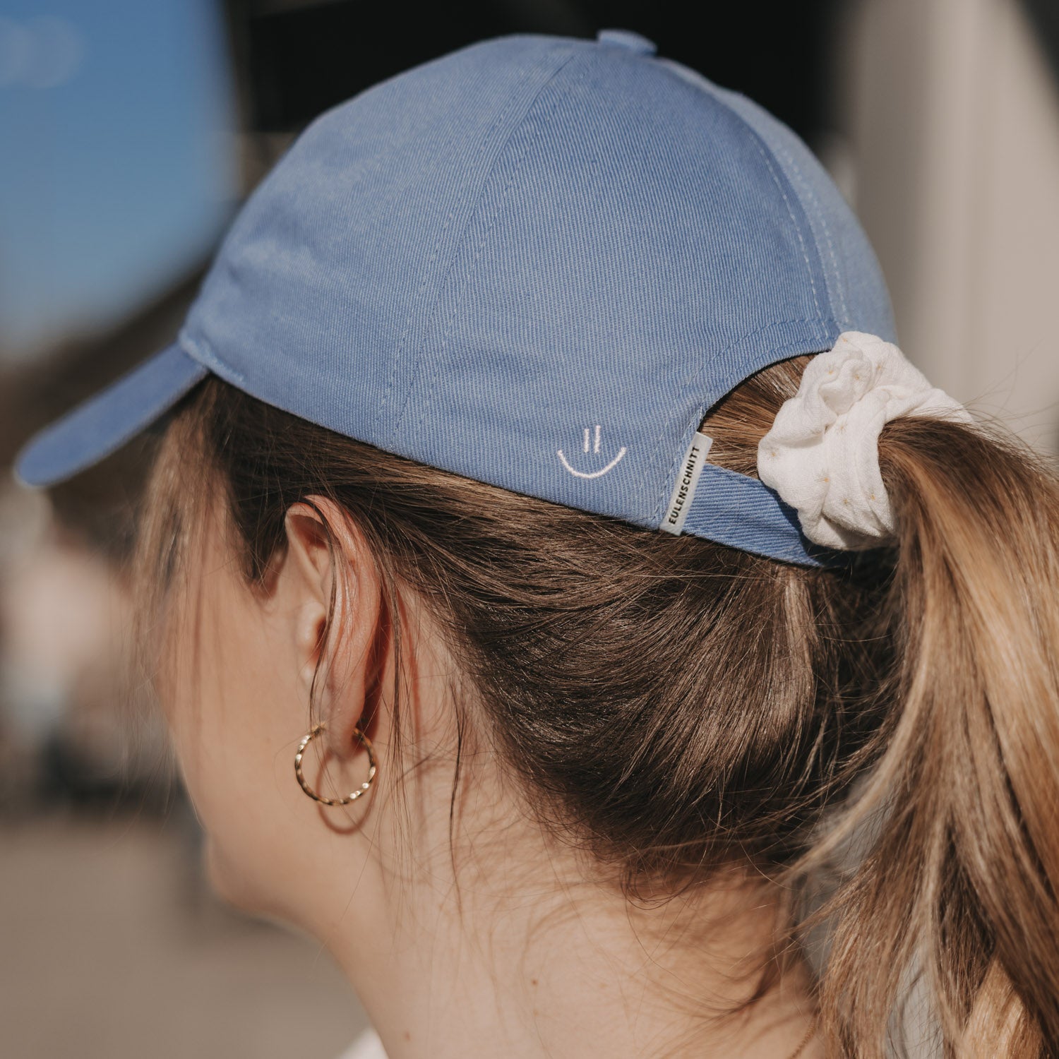 Cap "Easy peasy" blau - Eulenschnitt