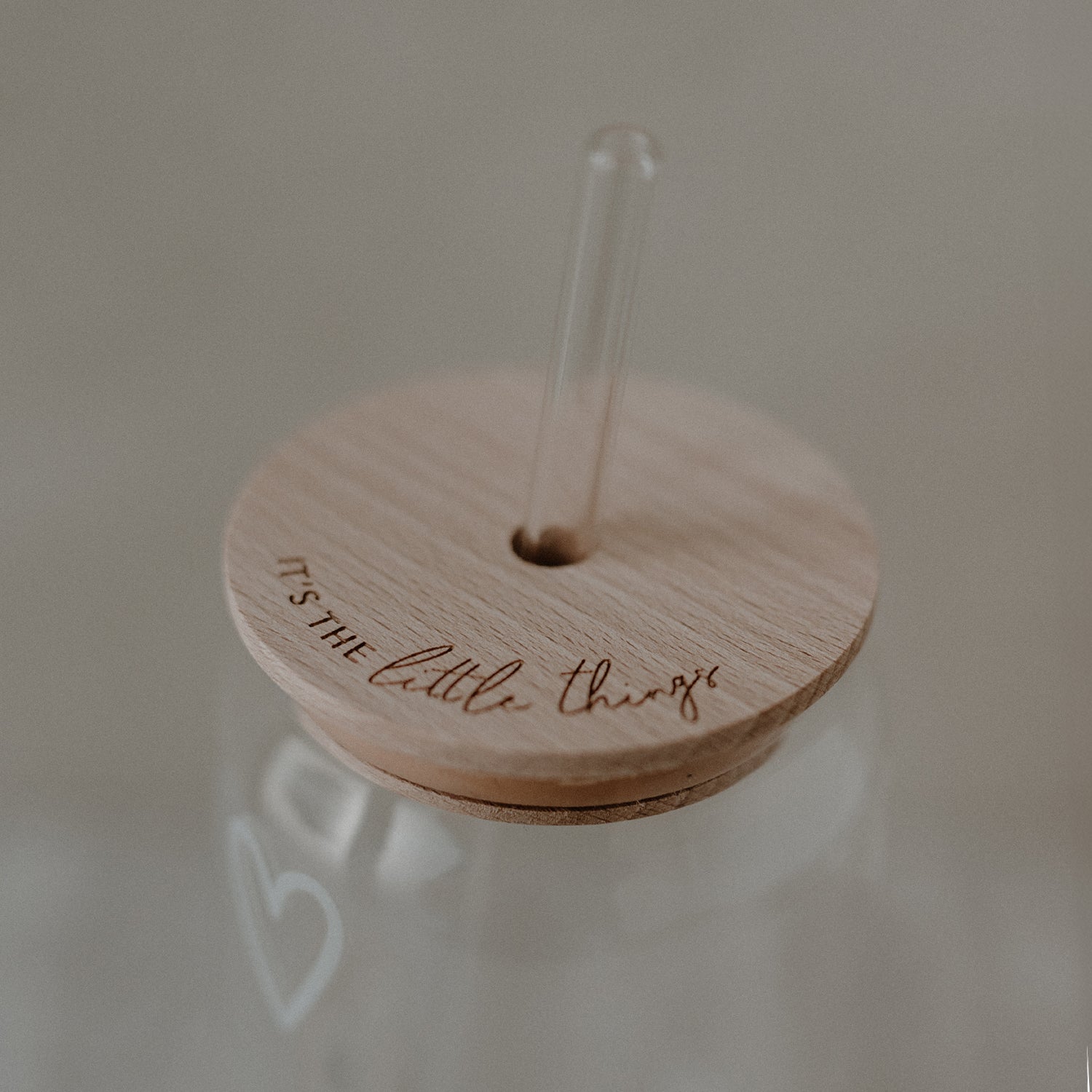 Deckel "Little Things" für Hohes Trinkglas - Eulenschnitt
