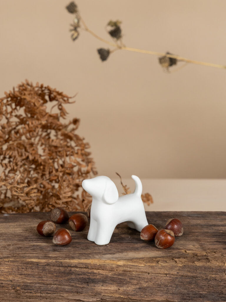 Chien décoratif "Alve" blanc - Storefactory