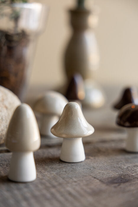 Decorative mushroom "Bohult" beige - Storefactory