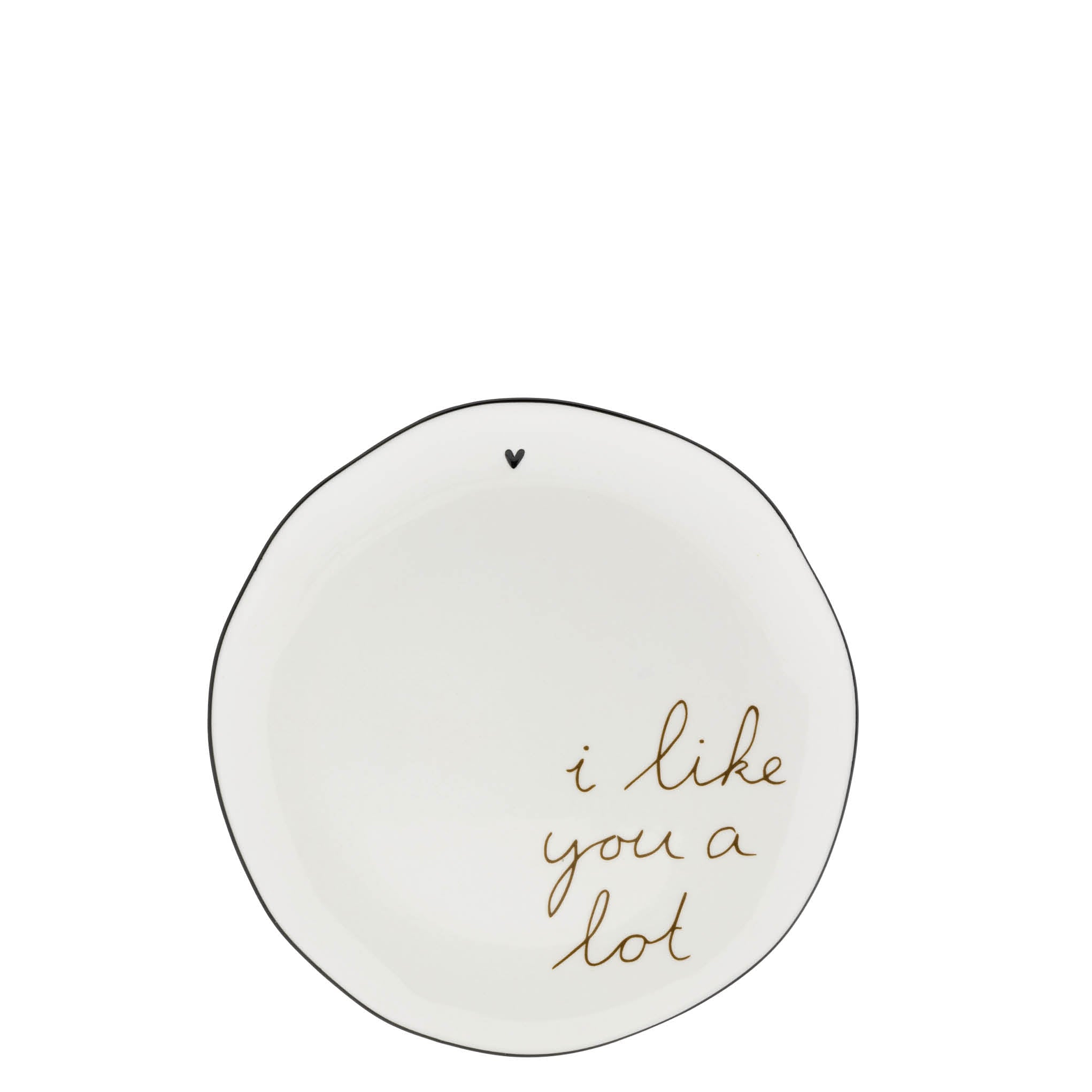 Dessertteller "I like you a lot" 16cm caramel - Bastion Collections