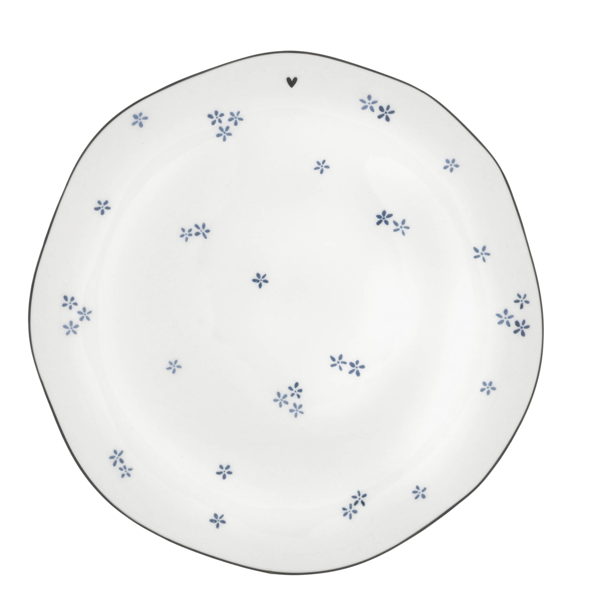 Dessertteller/Frühstücksteller "daisies" 23cm iris blue - Bastion Collections