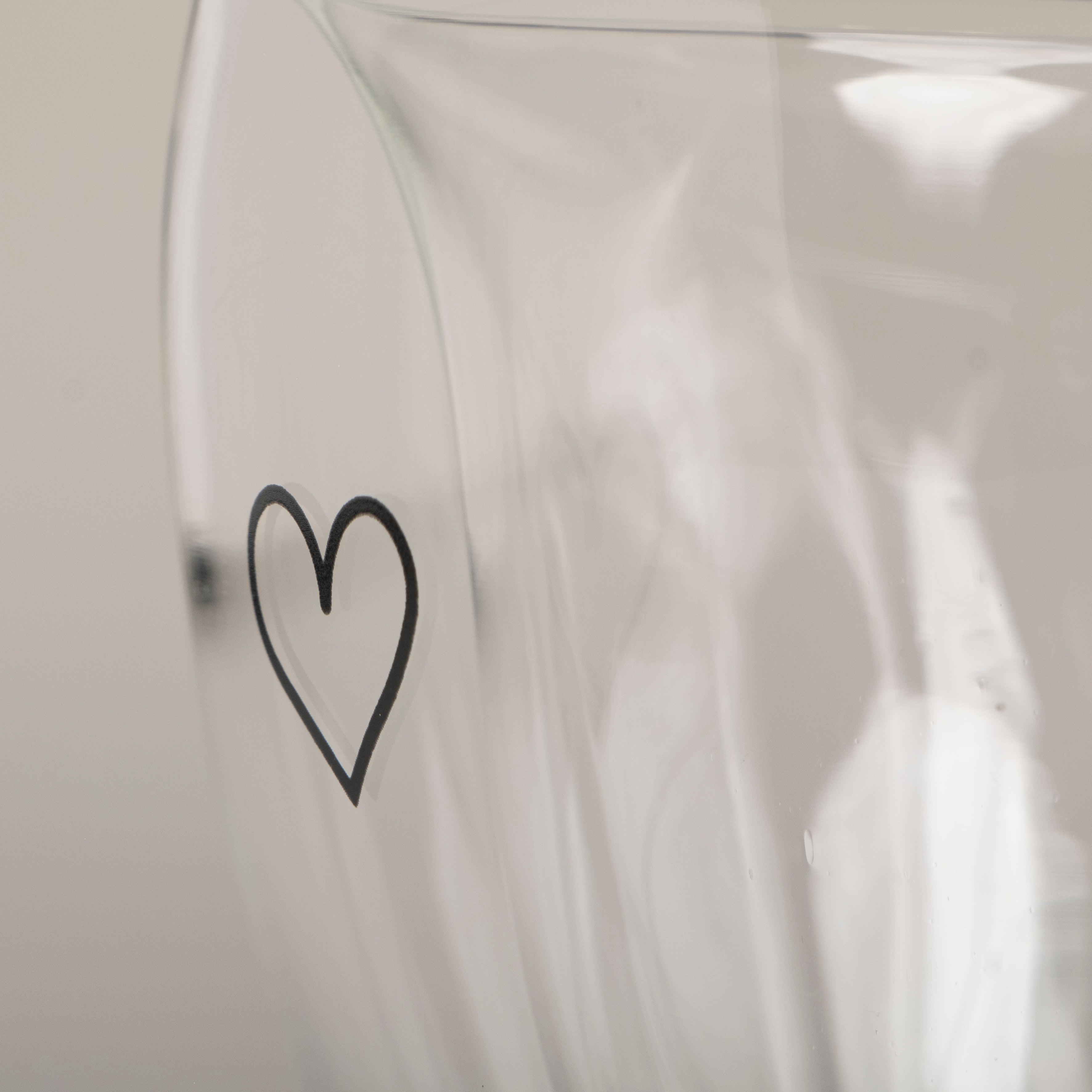 Double-walled heart glass heart 200ml - Eulenschnitt