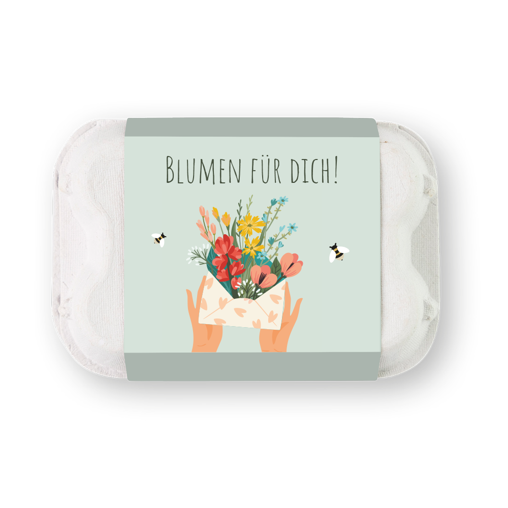 Eierschachtel "Blumen für dich" - Blossombs