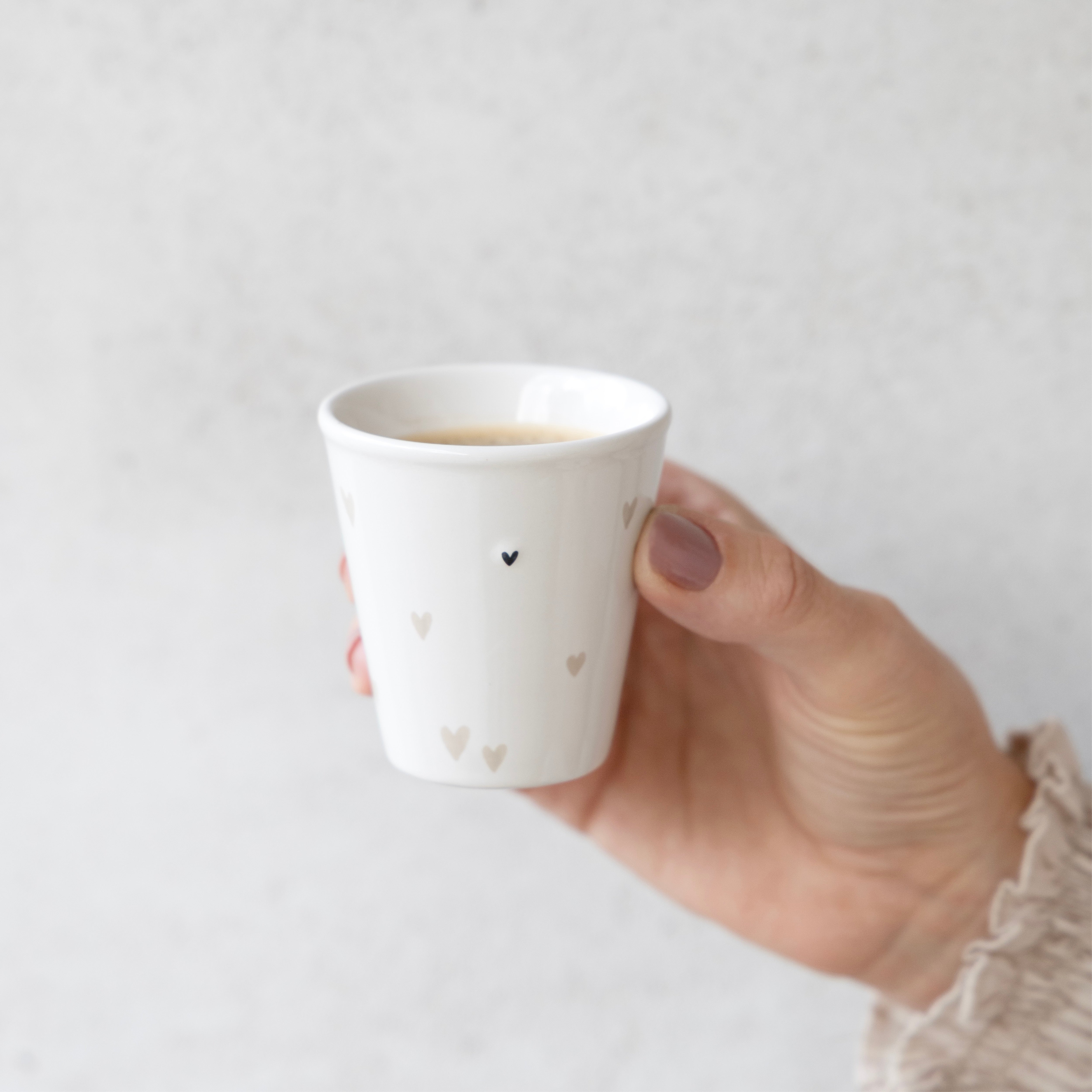 Espressobecher "hearts" beige - Bastion Collections