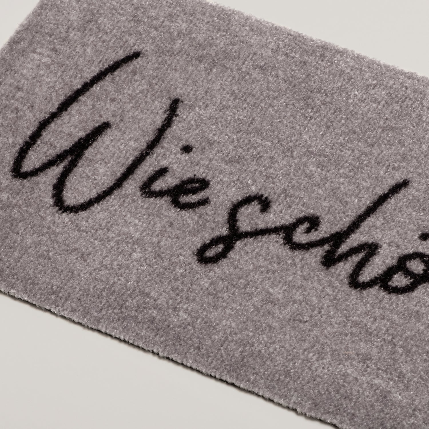 Fussmatte mit Spruch "Wie schön, DICH ZU SEHEN" grau 75x25cm – waschbar - Eulenschnitt