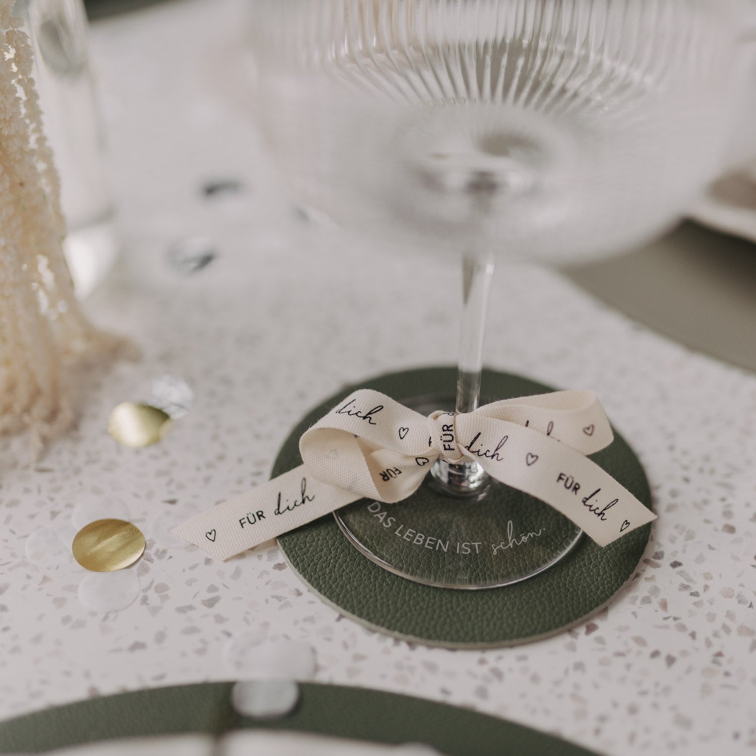 Gift ribbon "Für Dich" 5m - Eulenschnitt