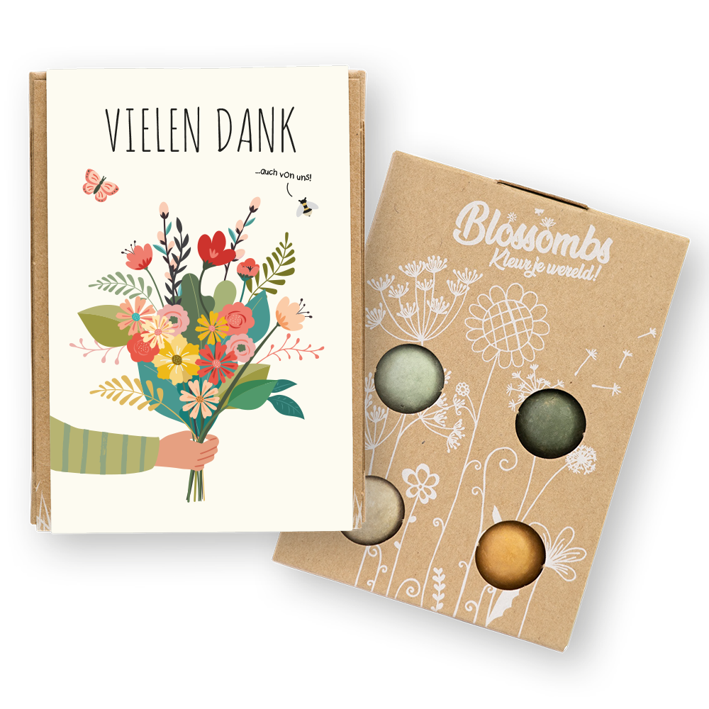 Geschenkbox Mini "Vielen Dank" - Blossombs