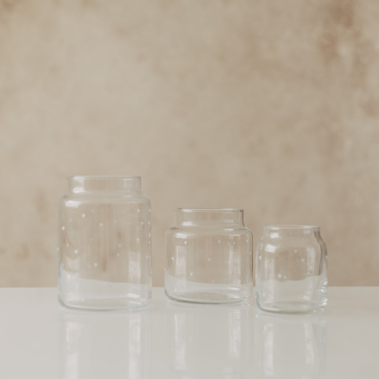 Glass vase hearts medium white - Eulenschnitt (Image 4)