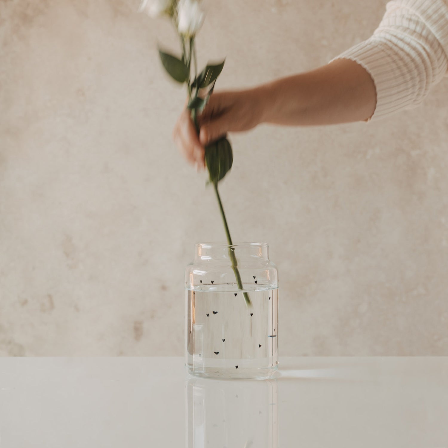 Glass vase hearts large black - Eulenschnitt (Image 3)