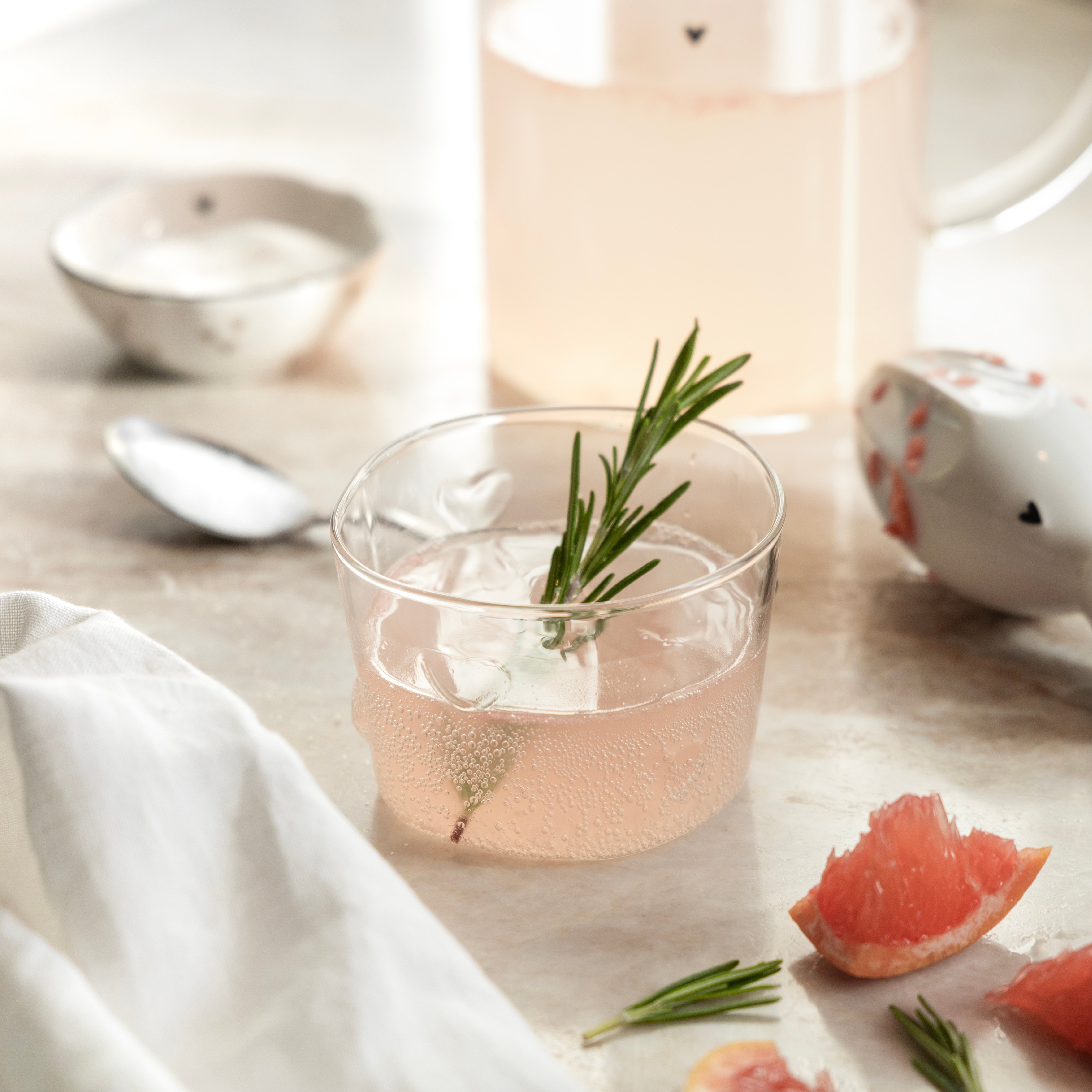 Glas "hearts" 200ml - Bastion Collections