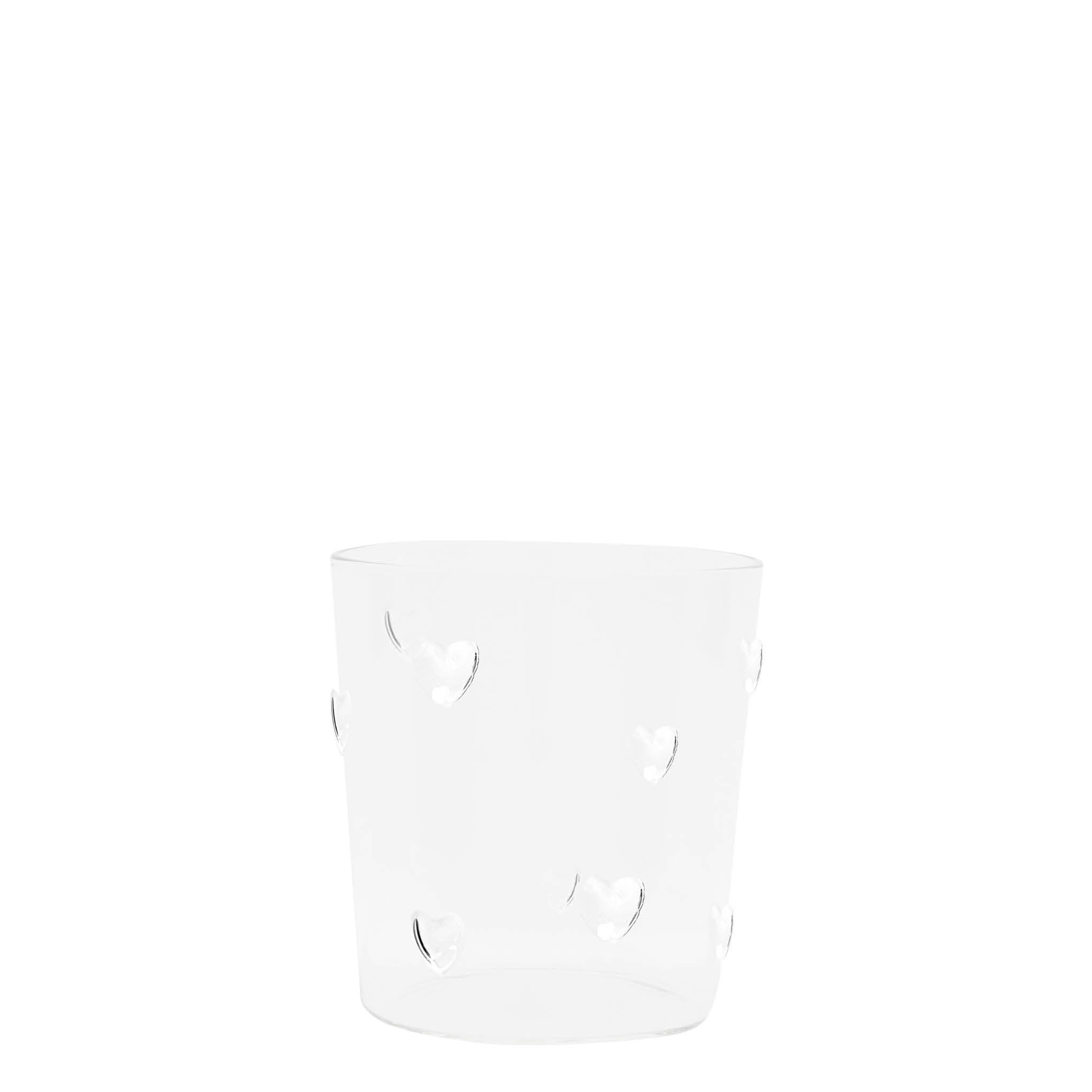 Glas "hearts" 300ml - Bastion Collections