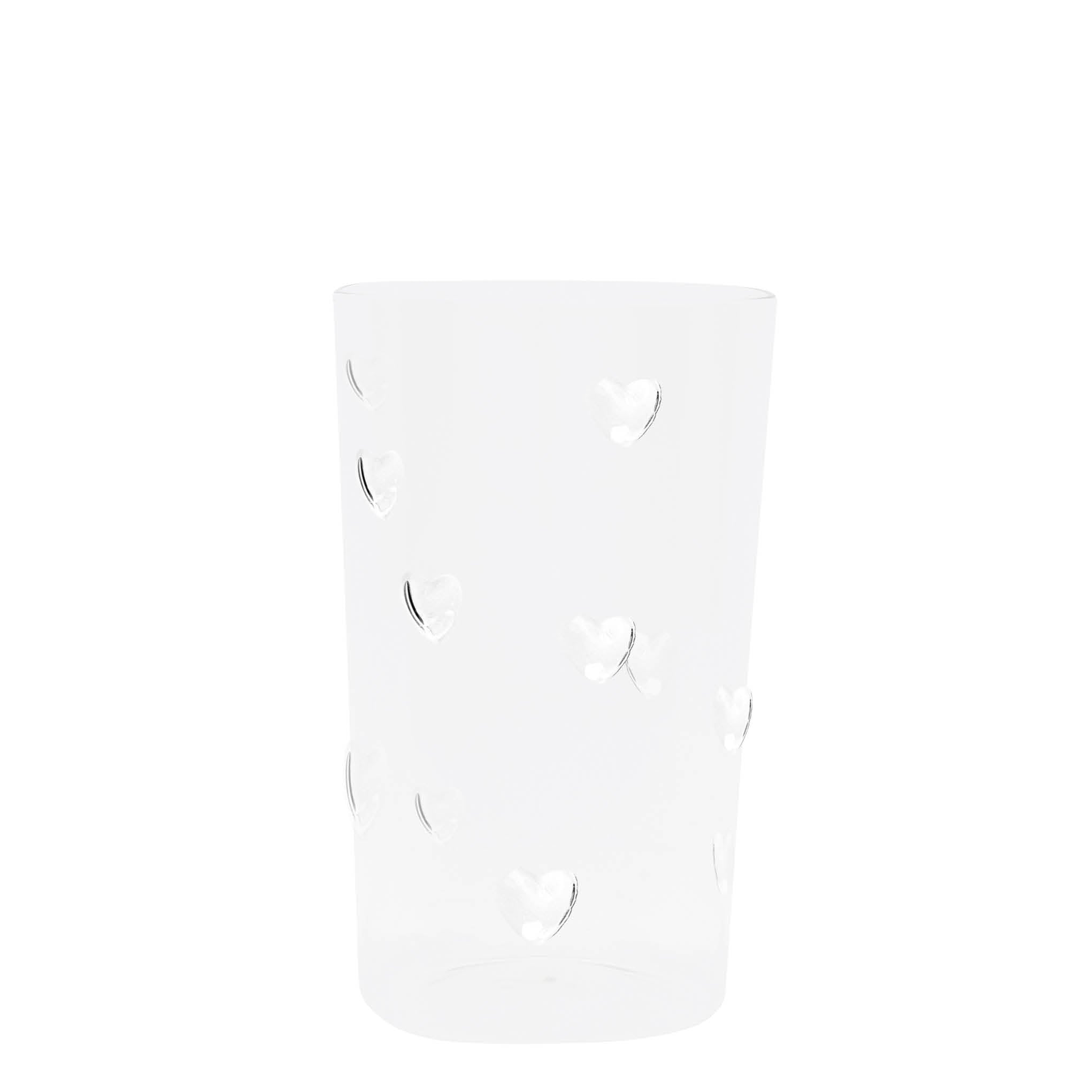 Glas "hearts" 450ml - Bastion Collections
