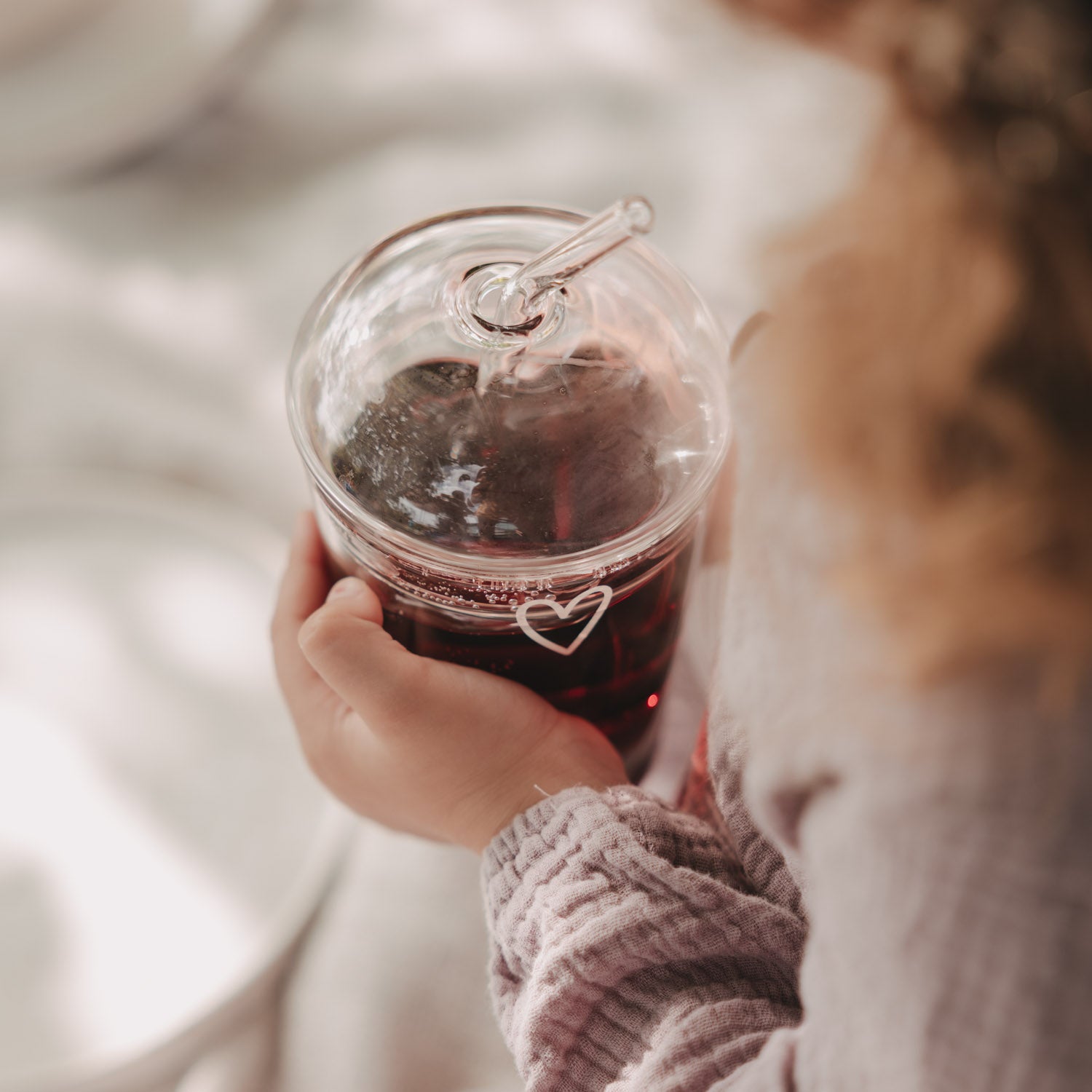 Glasdeckel für Trinkglas - Eulenschnitt