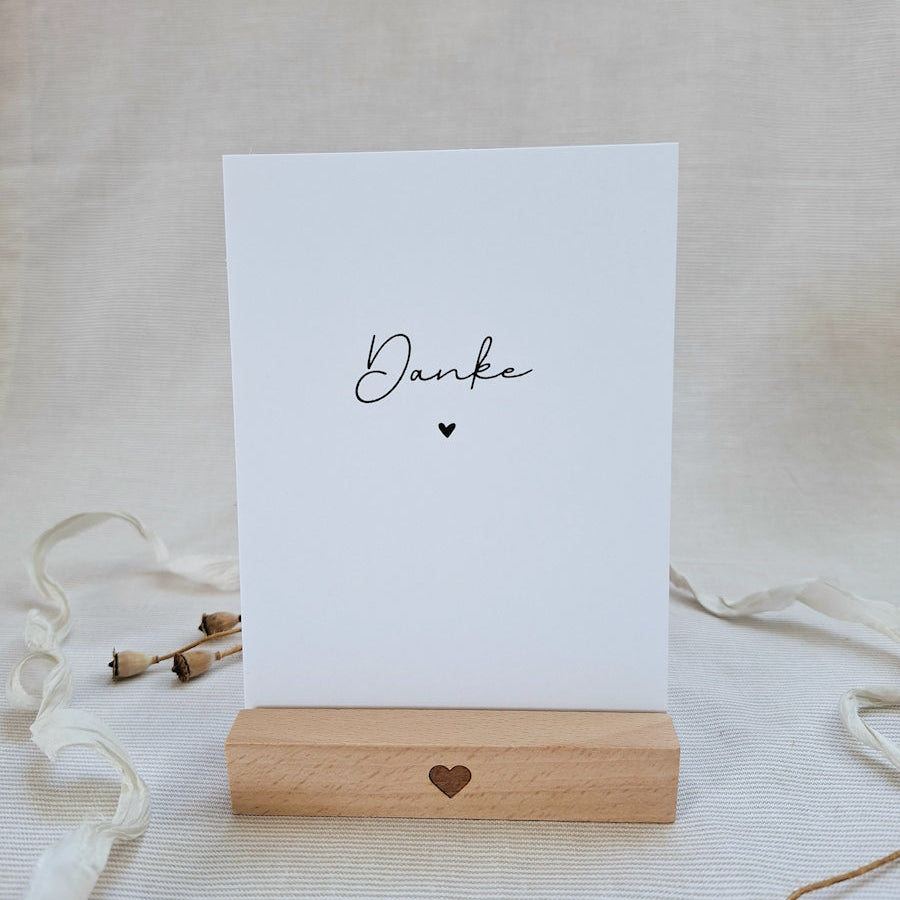 Postkarte "Danke" – handgemacht
