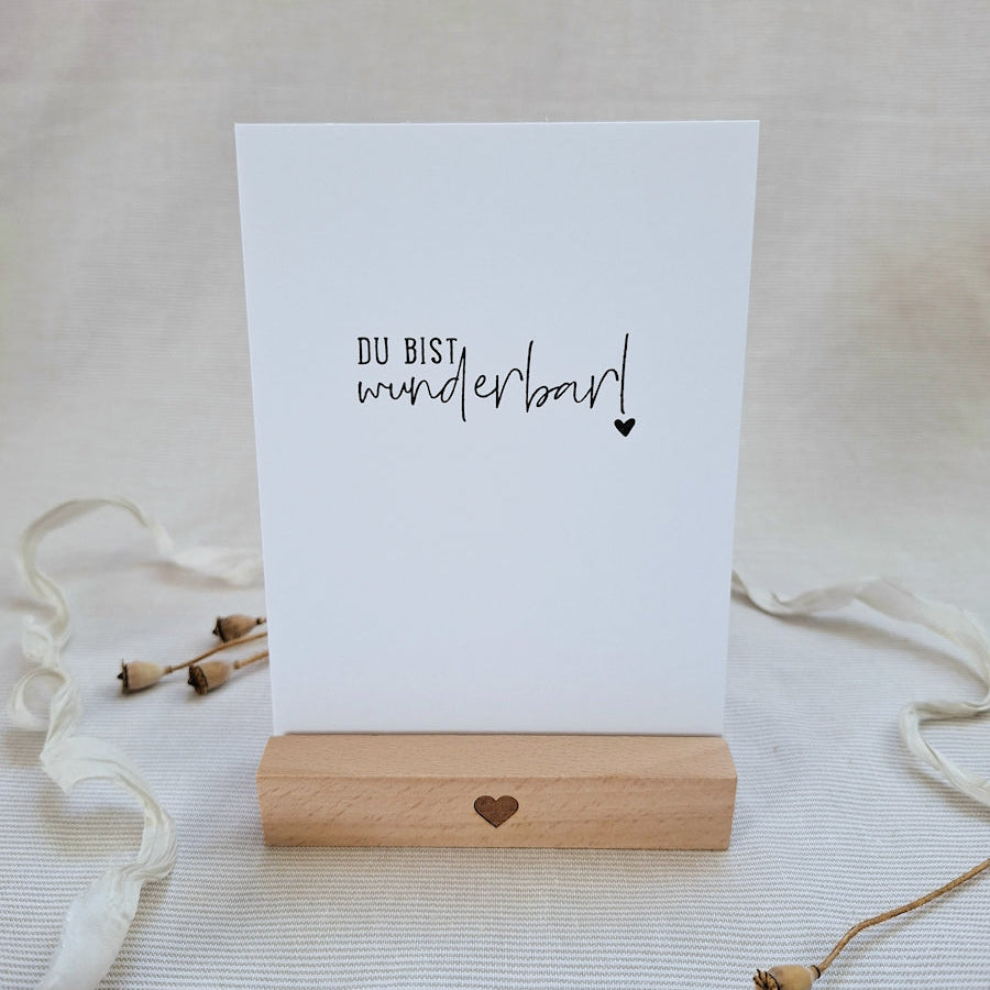 Postkarte "Du bist wunderbar" – handgemacht