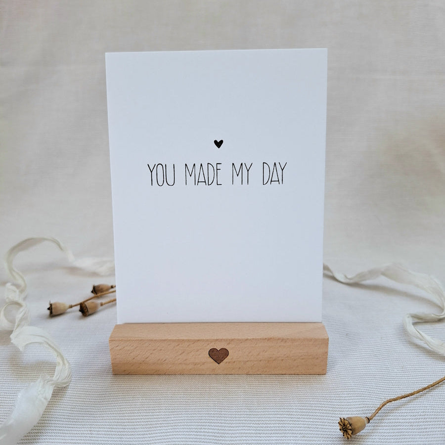 Postkarte "You made my day" – handgemacht