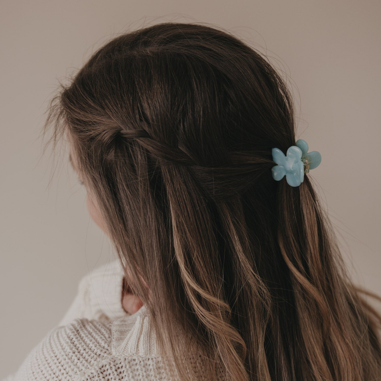 Haarspange Blume Mint - Eulenschnitt