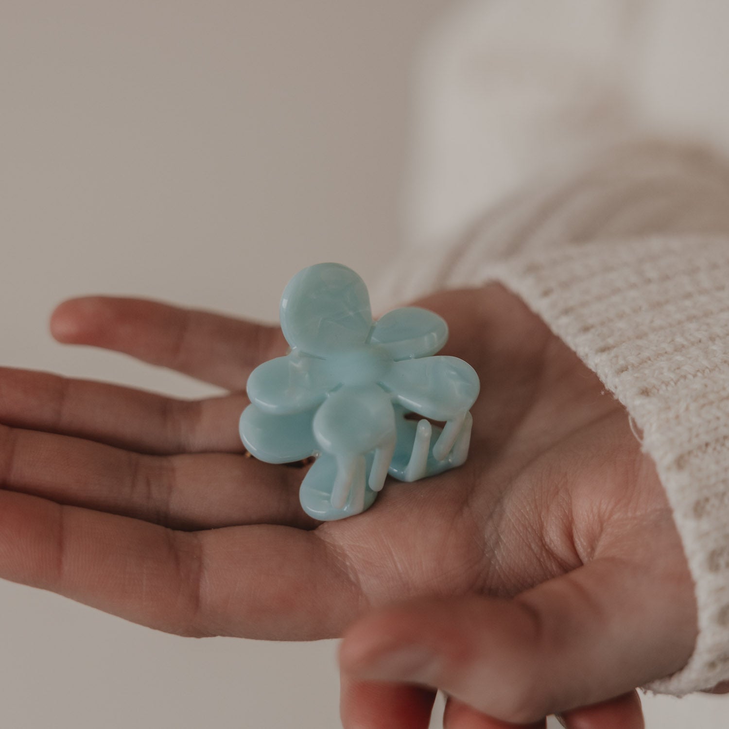 Haarspange Blume Mint - Eulenschnitt