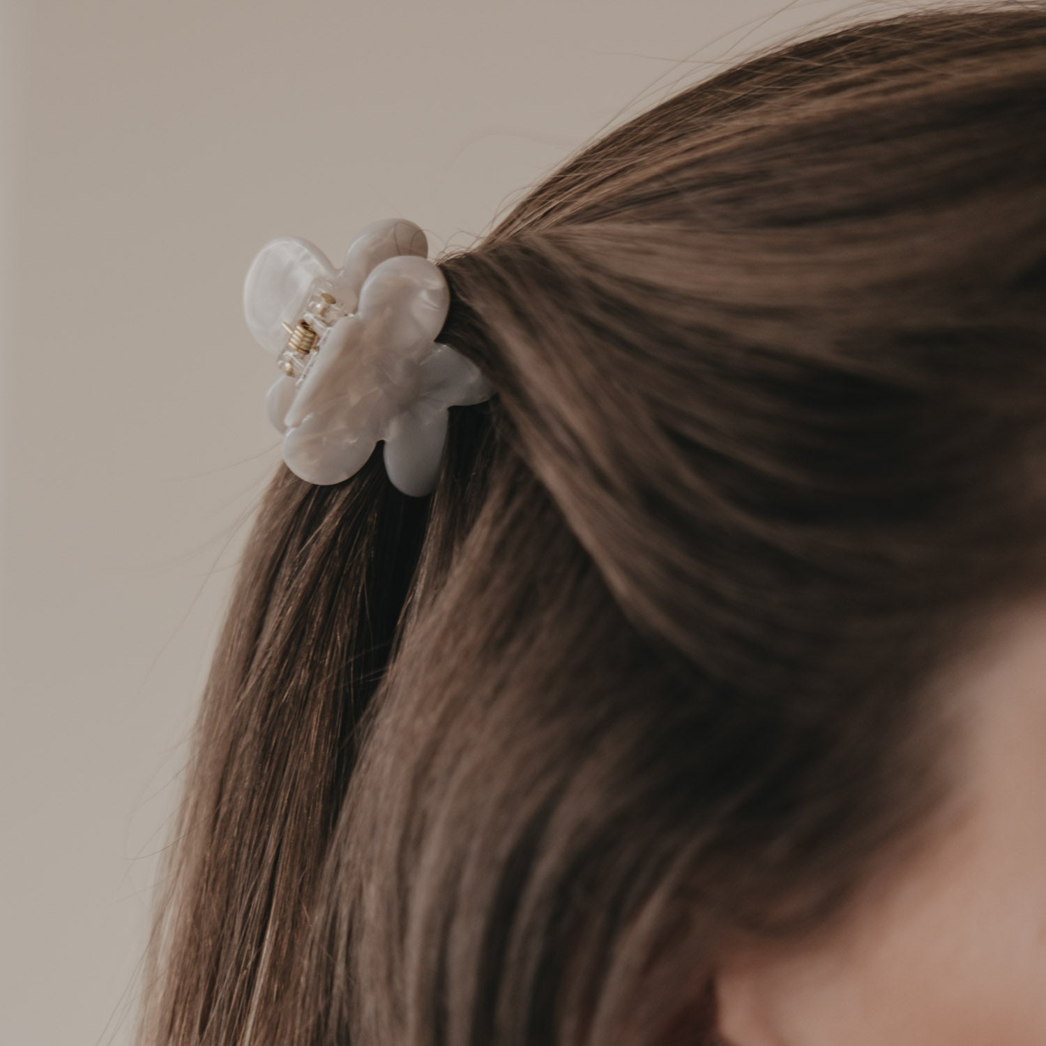 Barrette fleur perle - Eulenschnitt