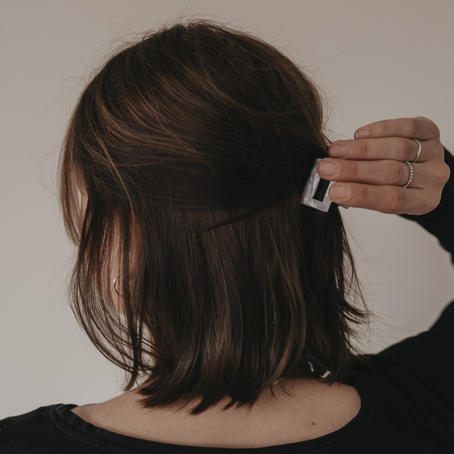 Barrette rectangulaire perle petite - Eulenschnitt