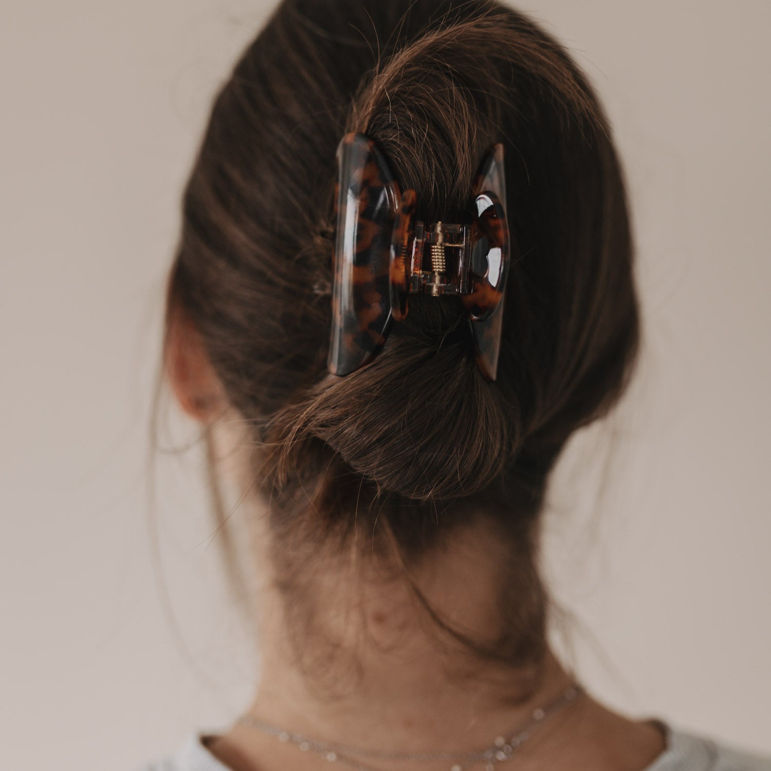 Hair clip heart amber large - Eulenschnitt