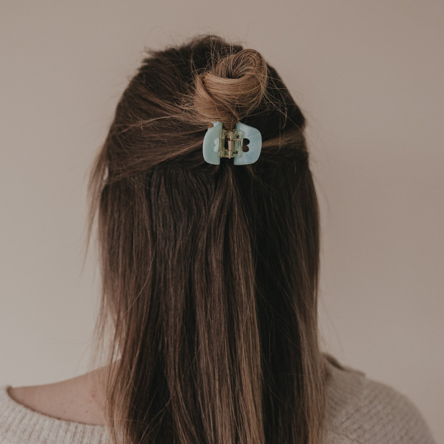 Haarspange Herz Mint klein - Eulenschnitt
