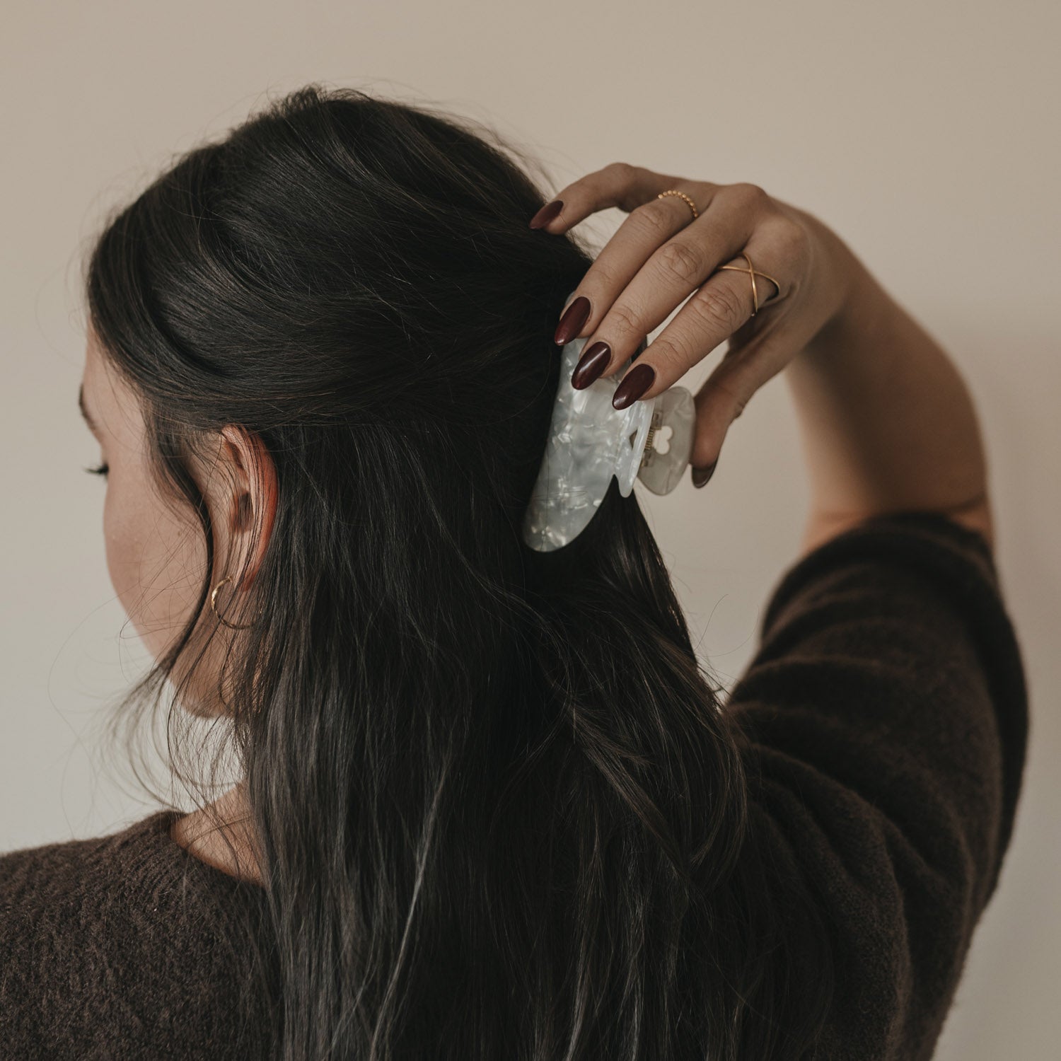 Fermaglio per capelli Cuore Perla maxi - Eulenschnitt