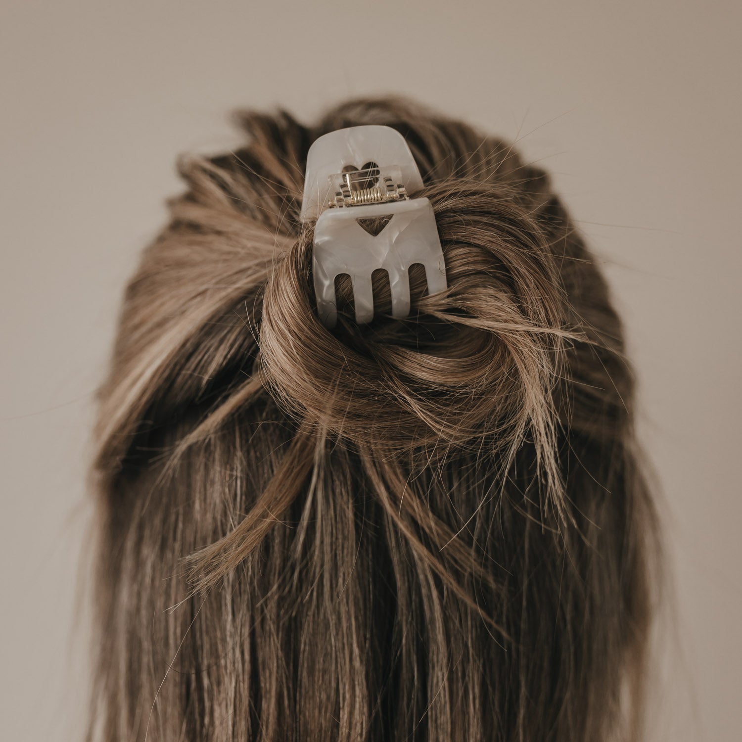 Hair clip heart white small - Eulenschnitt
