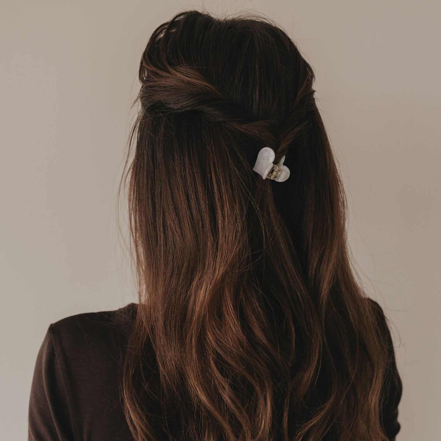 Barrette en forme cœur petite perle - Eulenschnitt