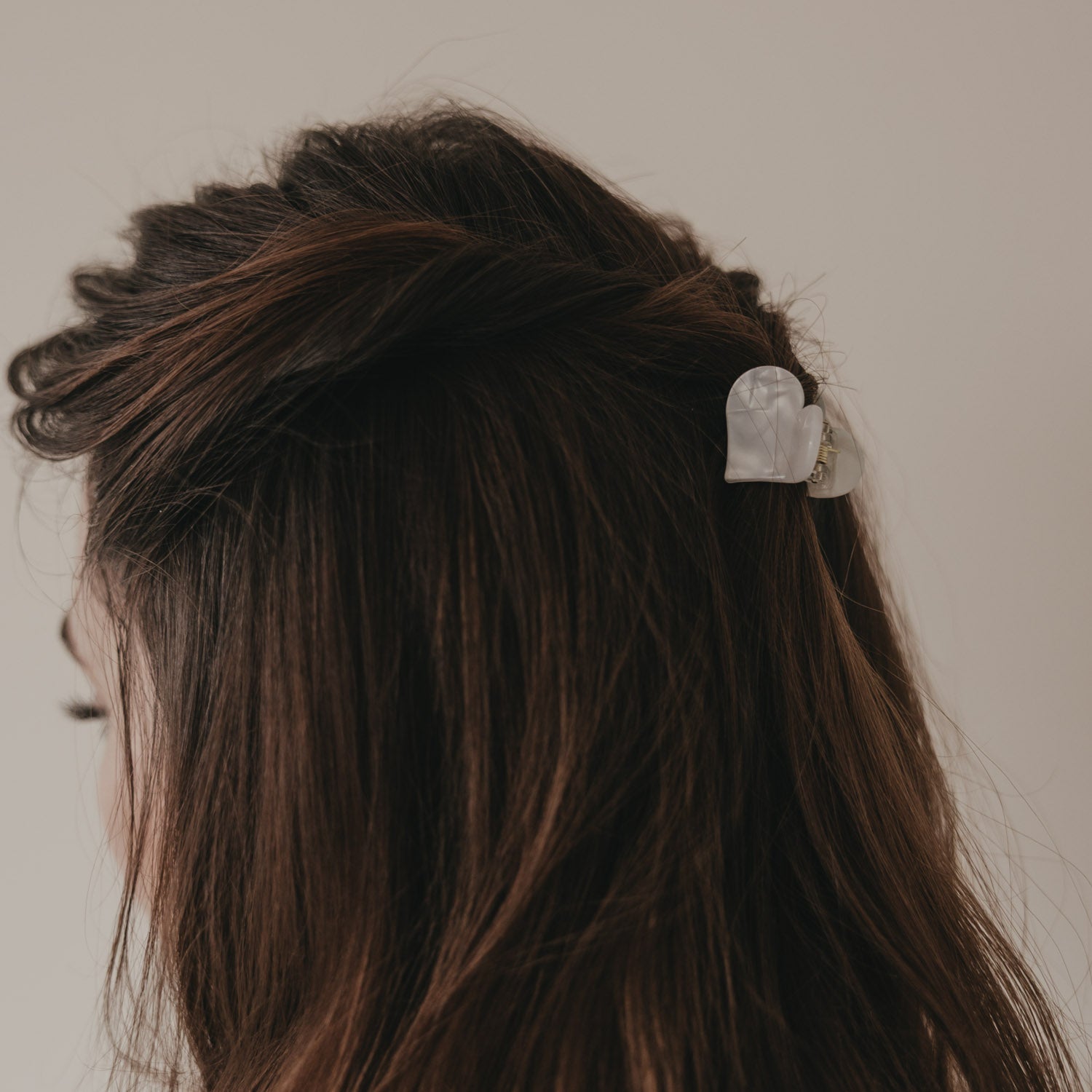 Barrette en forme cœur petite perle - Eulenschnitt